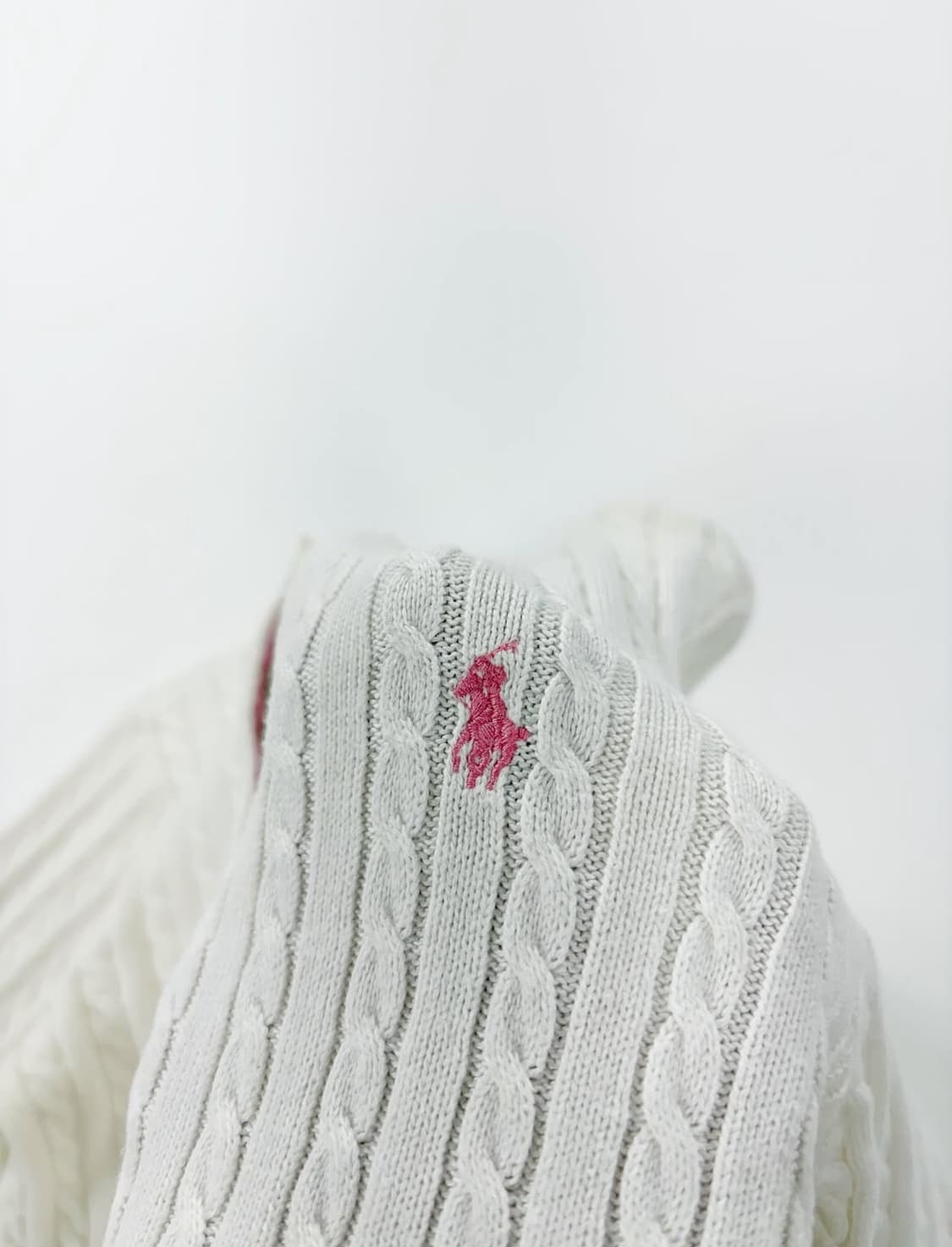 폴로 랄프로렌 크림 아이보리 여성 케이블 니트 가디건  상품이미지2