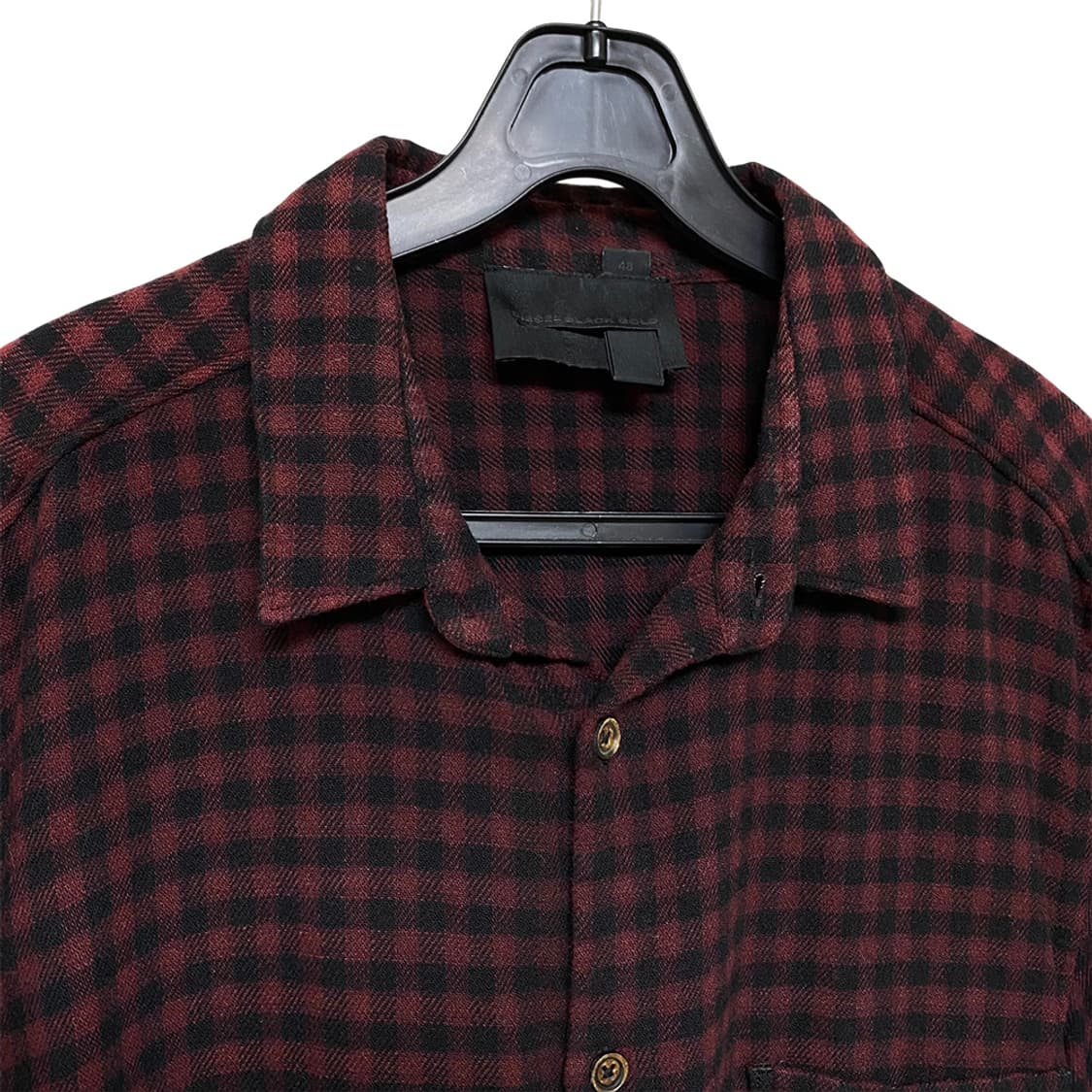 디젤 블랙 골드 라벨 그라데이션 체크 셔츠 상품이미지2