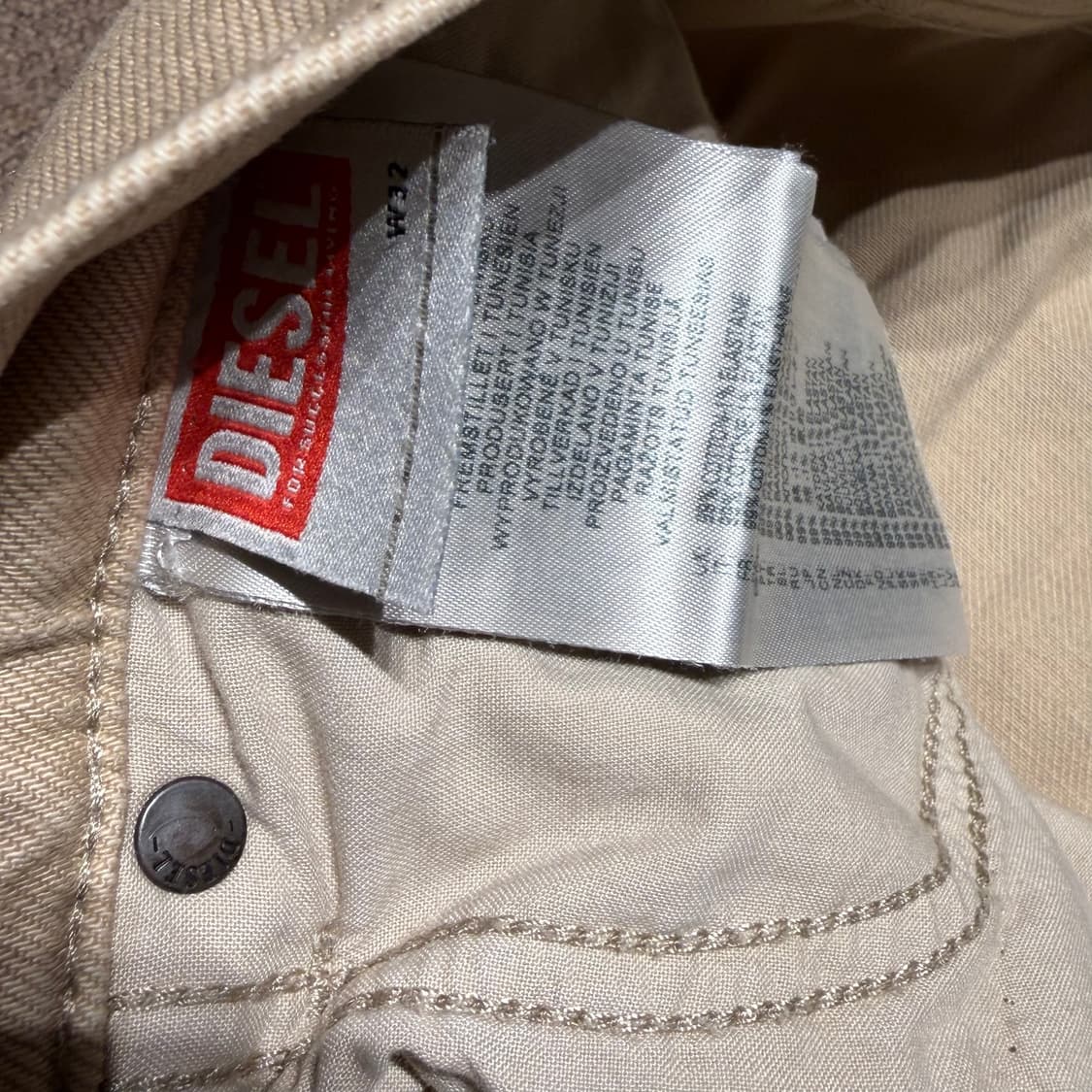 디젤 D-STRUKT 베이지 데님 팬츠 32 상품이미지4