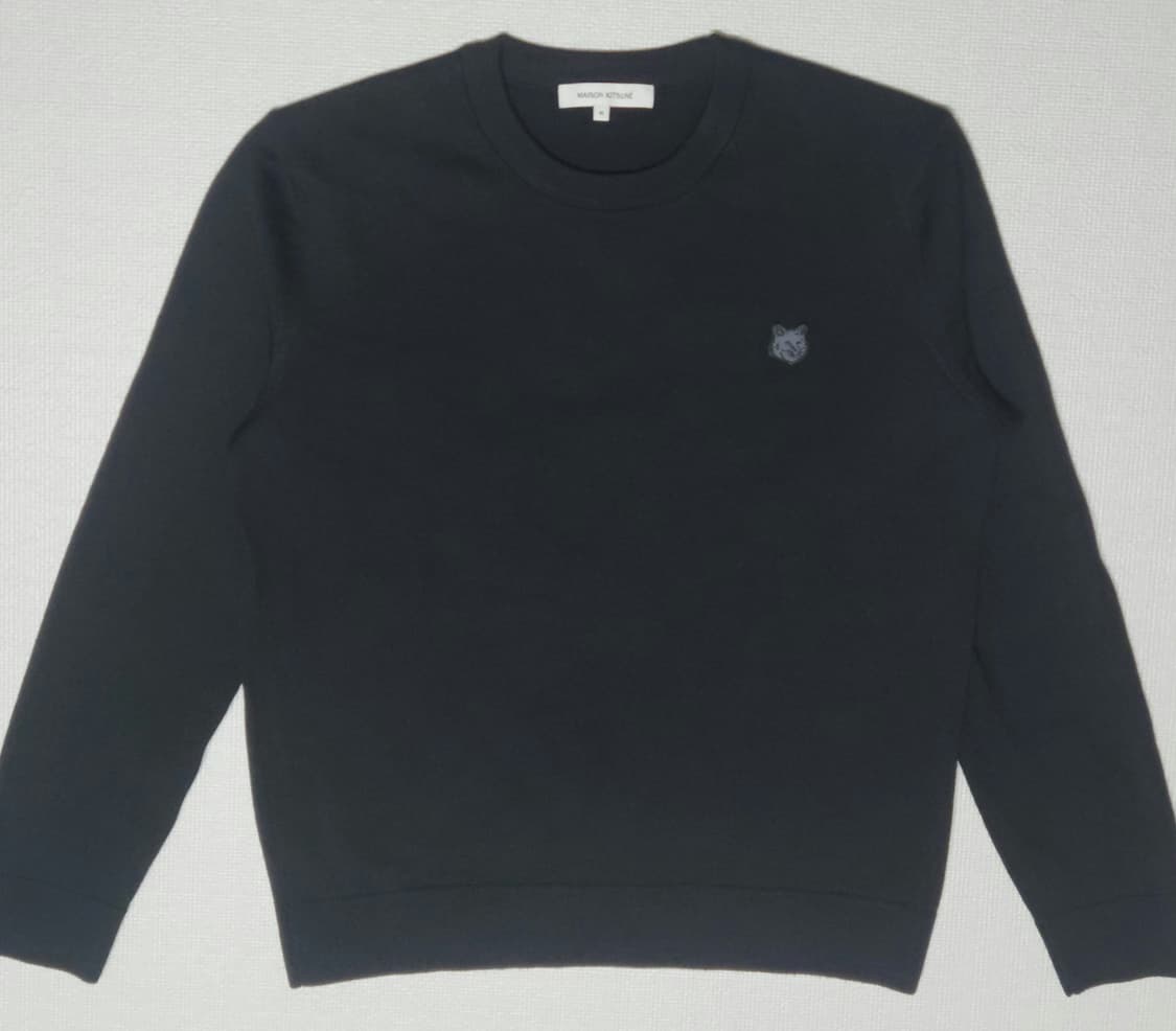 (정품) 메종키츠네 폭스헤드 블랙 니트(M) 상품이미지1