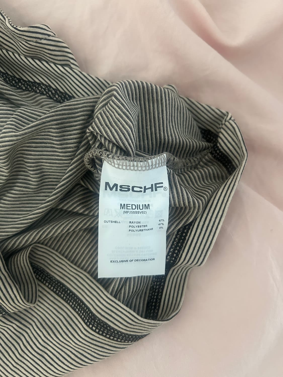 미스치프 후드 스트라이프 베스트 베이지 블랙 _ M 상품이미지5