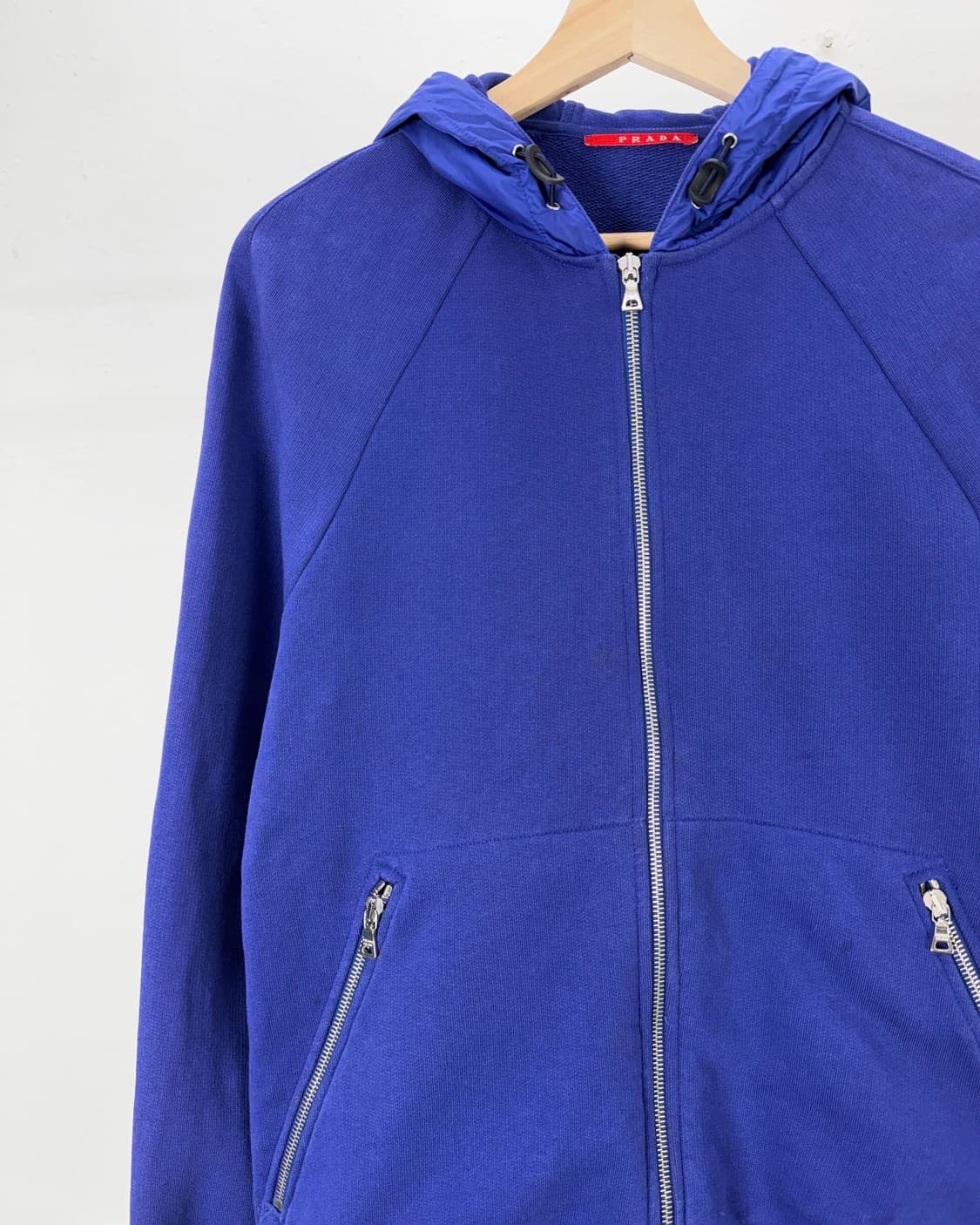 프라다 블루 바이올렛 집 라인 후디 집업 자켓 상품이미지2