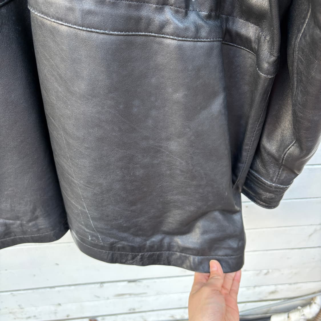 Vintage 빈티지 레더 가죽 카코트 자켓 상품이미지8