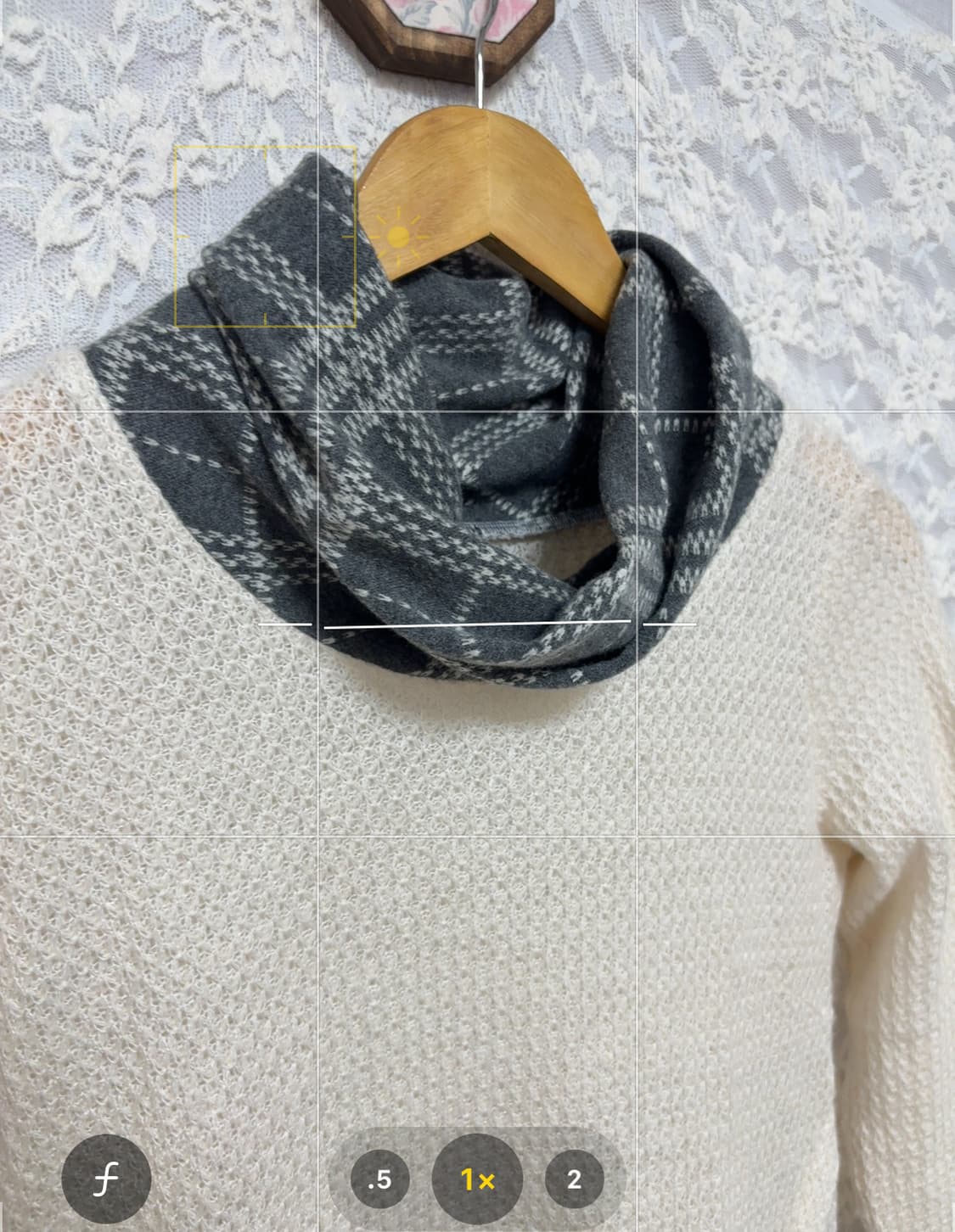 아이보리 체크 레이어드 니트 상품이미지10