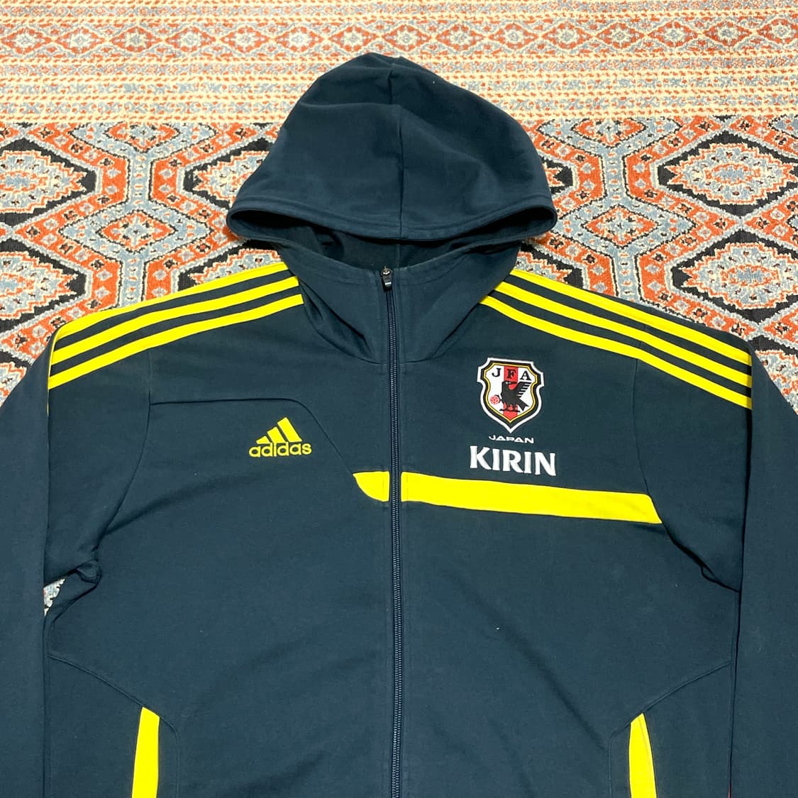 아디다스 일본 국대 기린 삼선 네이비 후드집업 남성L 상품이미지2