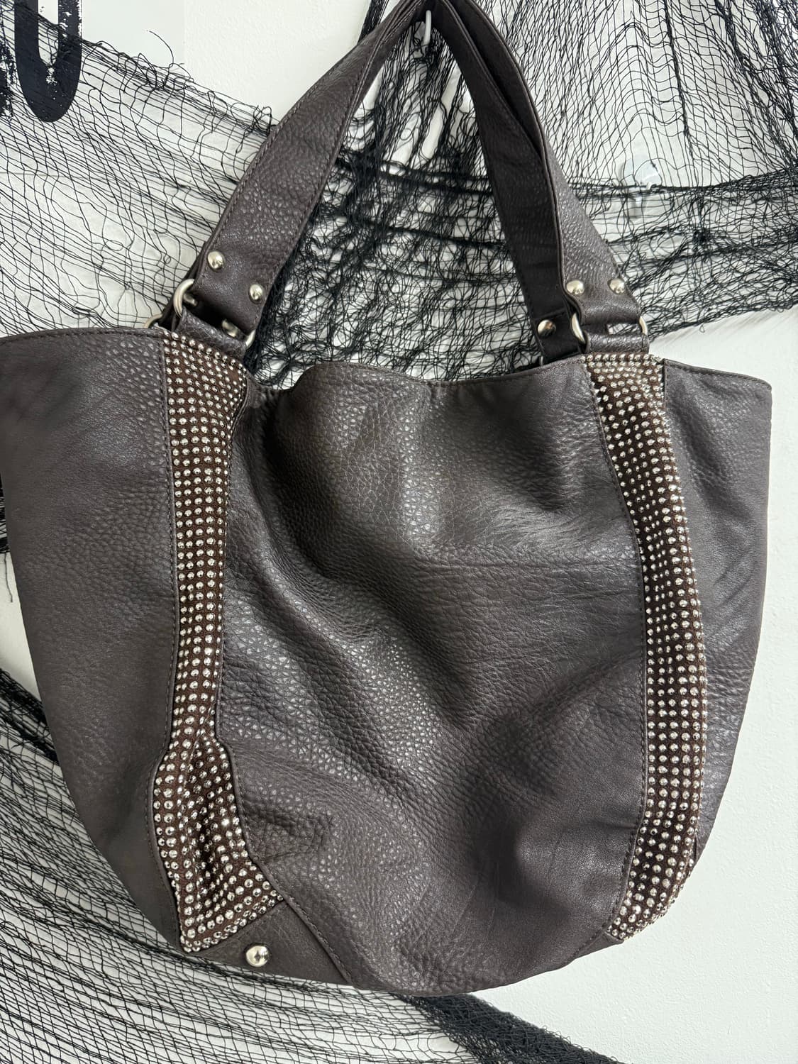 00s beads detail leather bag 상품이미지2