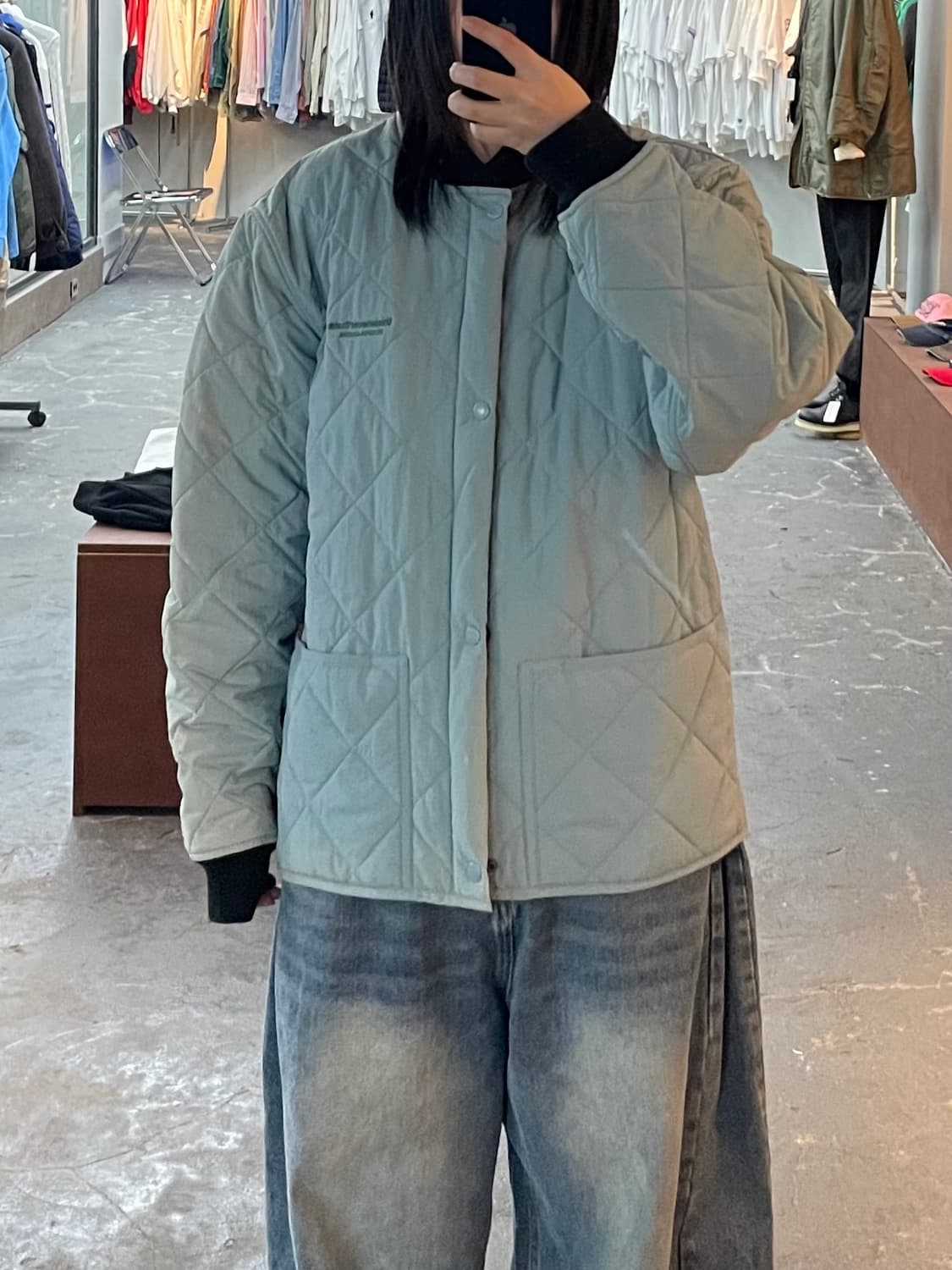 디스이즈네버댓 스카이블루 퀄팅 자켓 H1612 상품이미지1