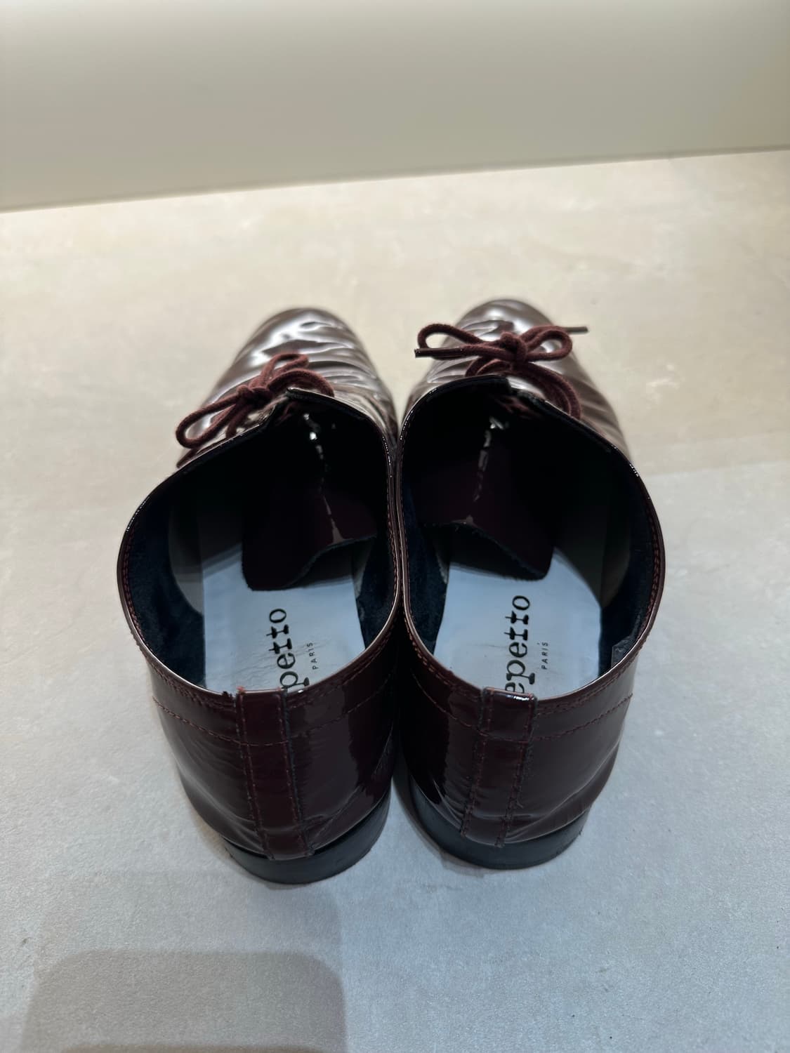 레페토 에나멜 옥스포드 슈즈 (버건디 / 박스, 더스트 포함) 상품이미지4