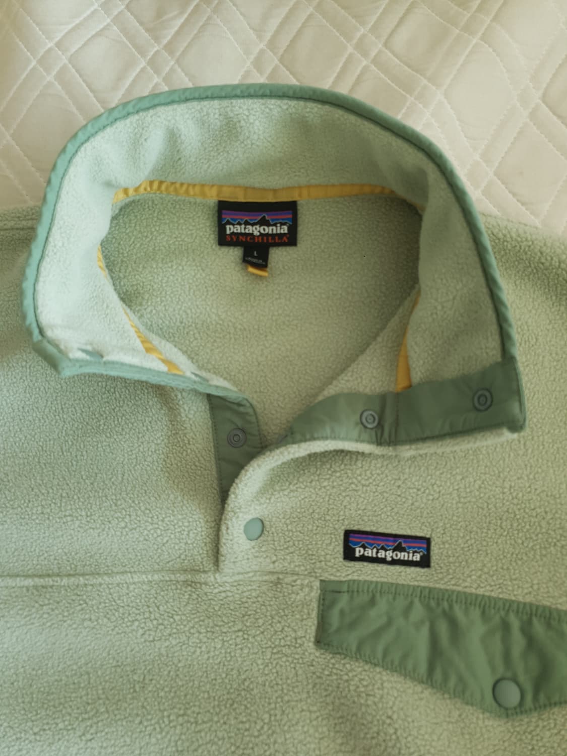 파타고니아 신칠라 스냅티 스웨터 샐비아 그린 색상 L
 상품이미지5