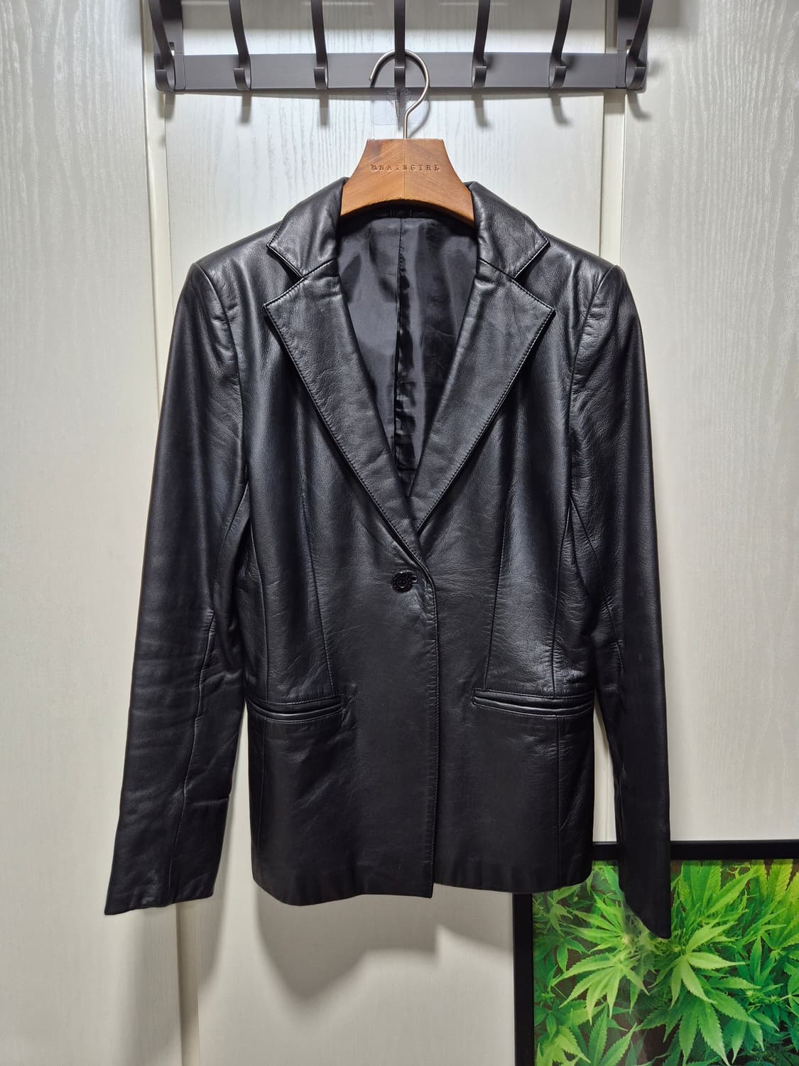JPN 빈티지 블랙 소가죽 자켓 블레이져 상품이미지1