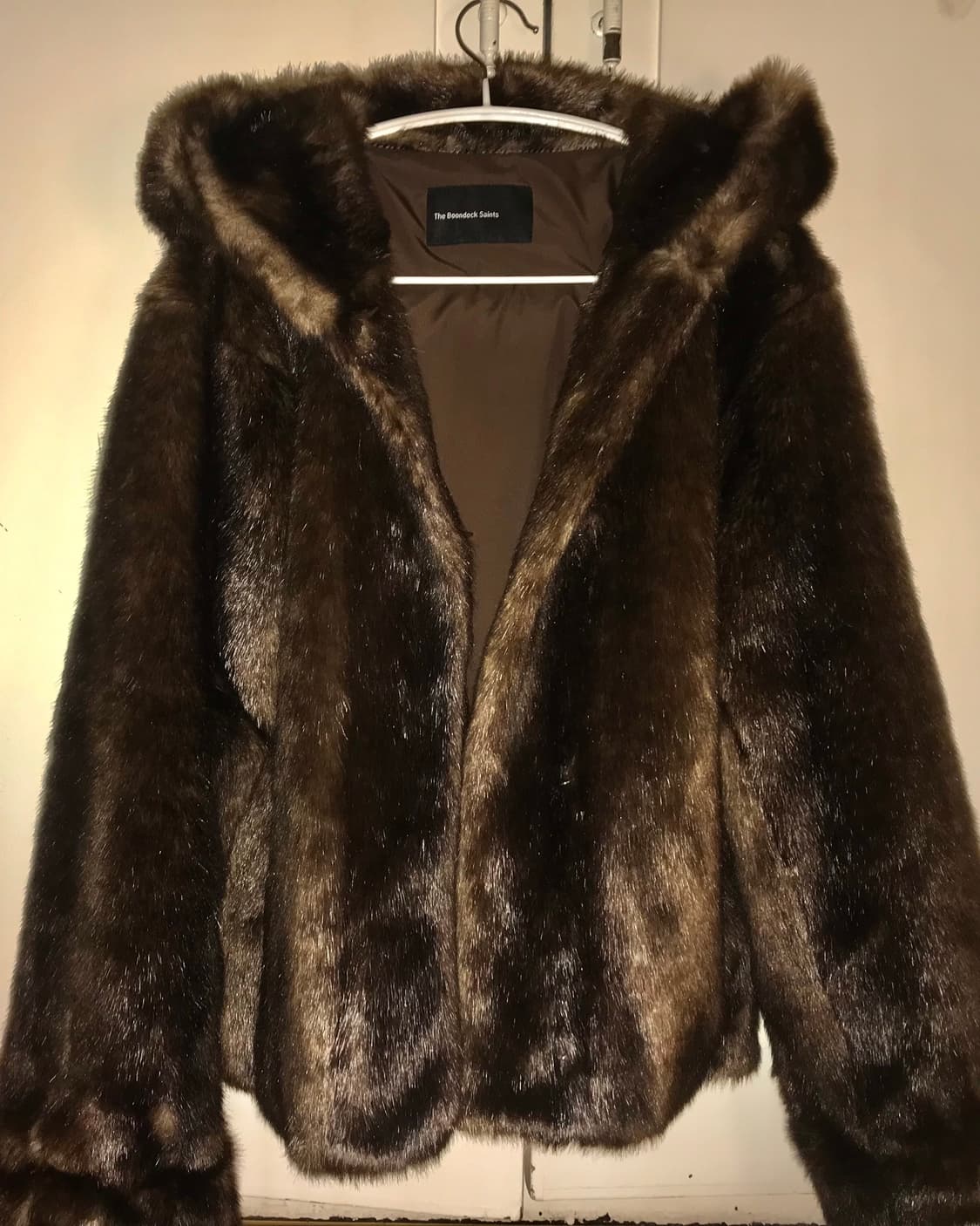 브라운 퍼 후드 자켓 상품이미지2