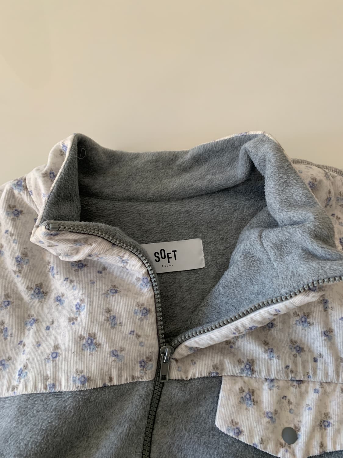 소프트서울 플라워 플리스 집업 상품이미지4