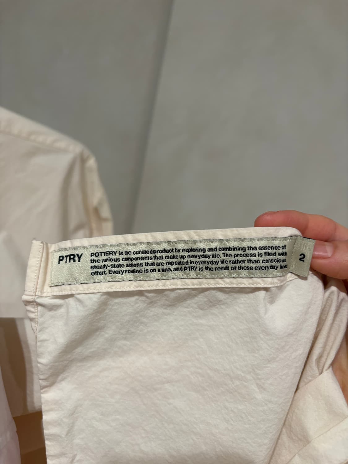 포터리 컴포트 셔츠 사이즈 2 에크루 상품이미지3