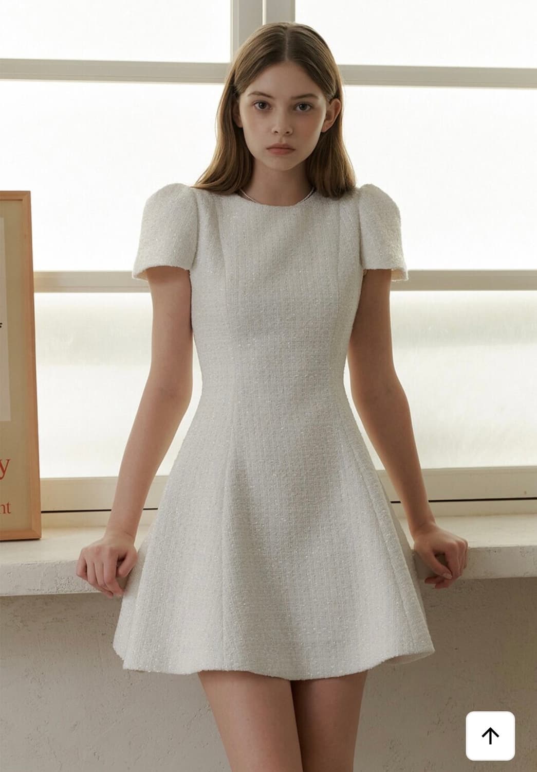 플로움 트위드원피스 미니드레스 화이트 xs 상품이미지1