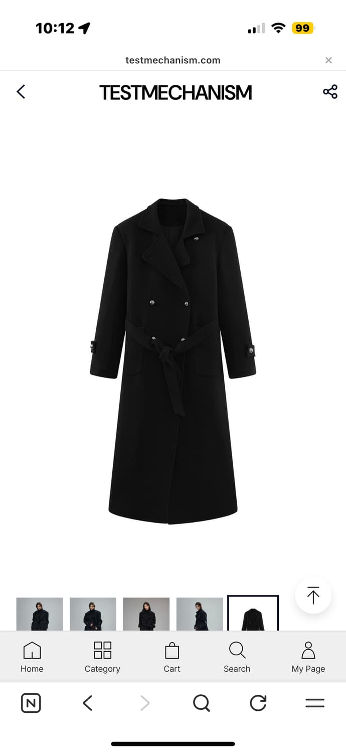 롱코트 Noir structure long wool coat 상품이미지5