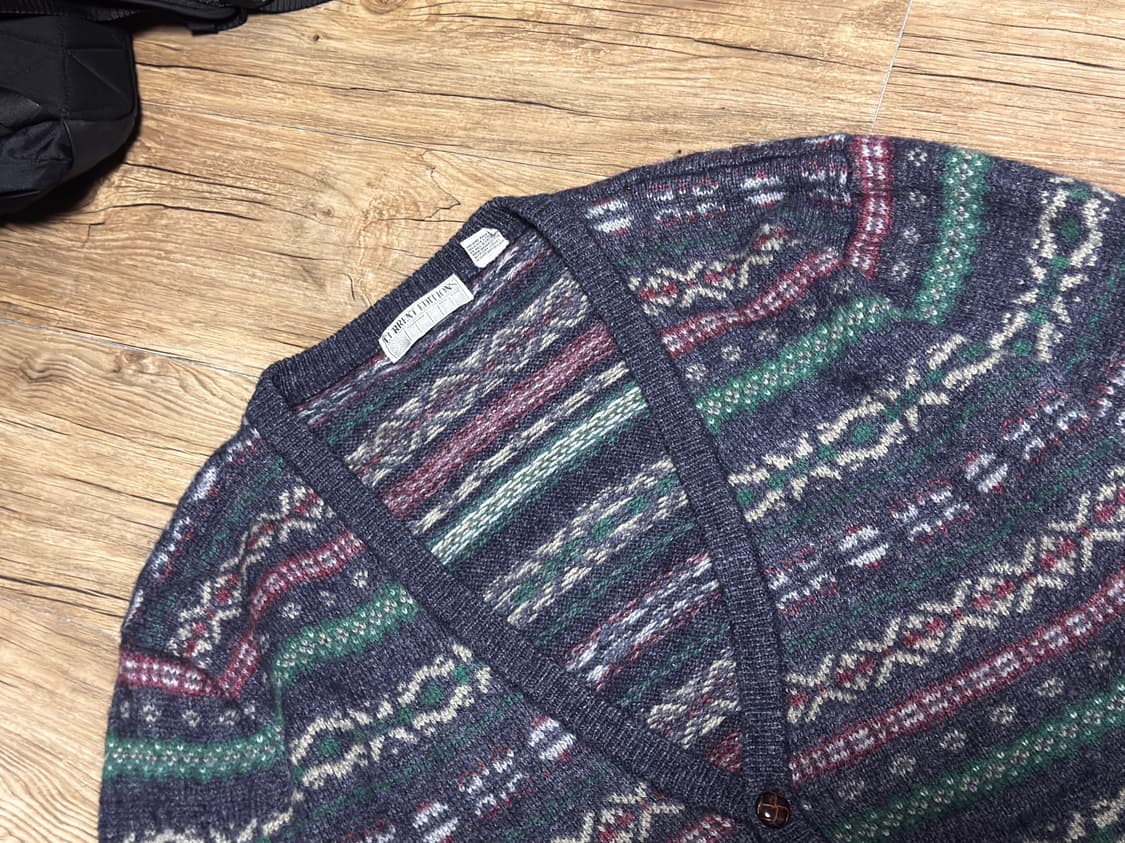 커런트 에디션즈 패턴 브이넥 가디건 상품이미지4