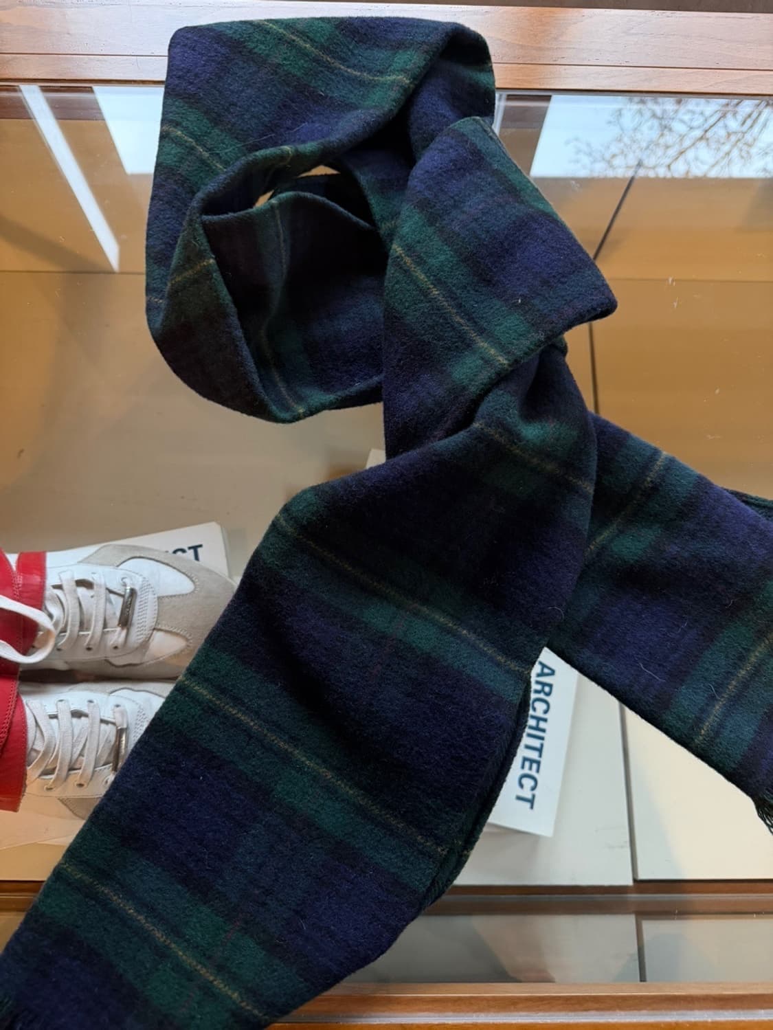 BUCOLIQUE 블랙와치 패턴  울 머플러 상품이미지4