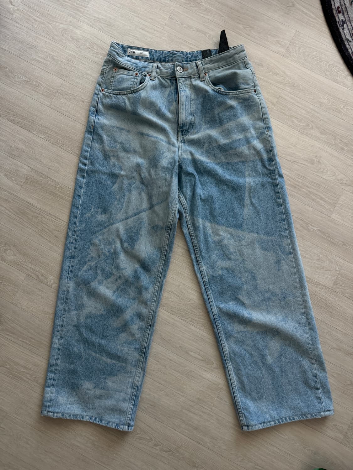 ZARA 와이드 데님 팬츠 라이트 블루 상품이미지1