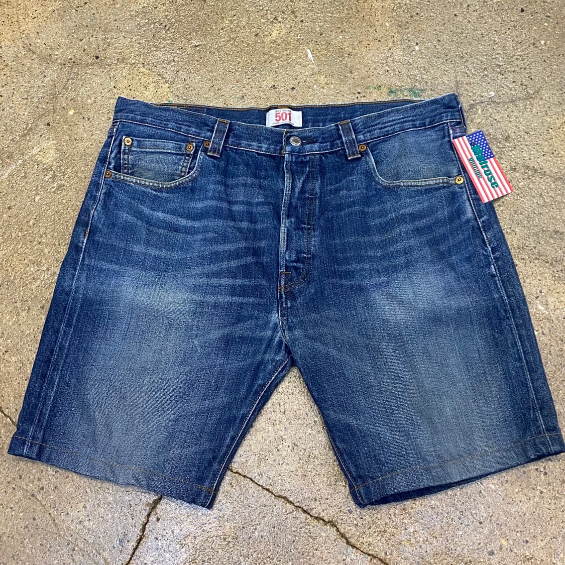 미국 빈티지 리바이스 501 워싱 진청바지 반바지 36size 상품이미지2