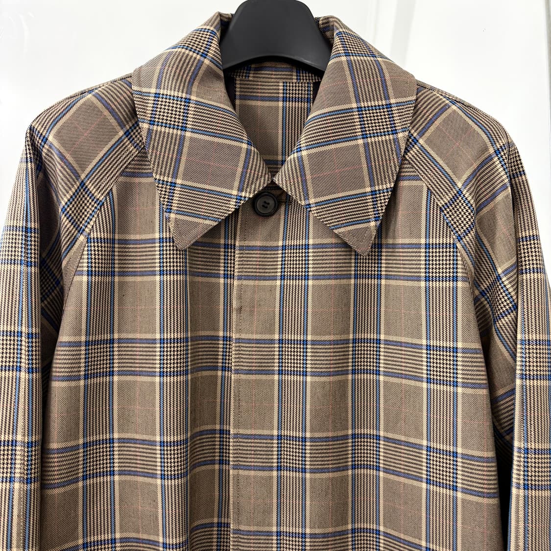 솔리드옴므 체크 롱 트렌치 코트 상품이미지6