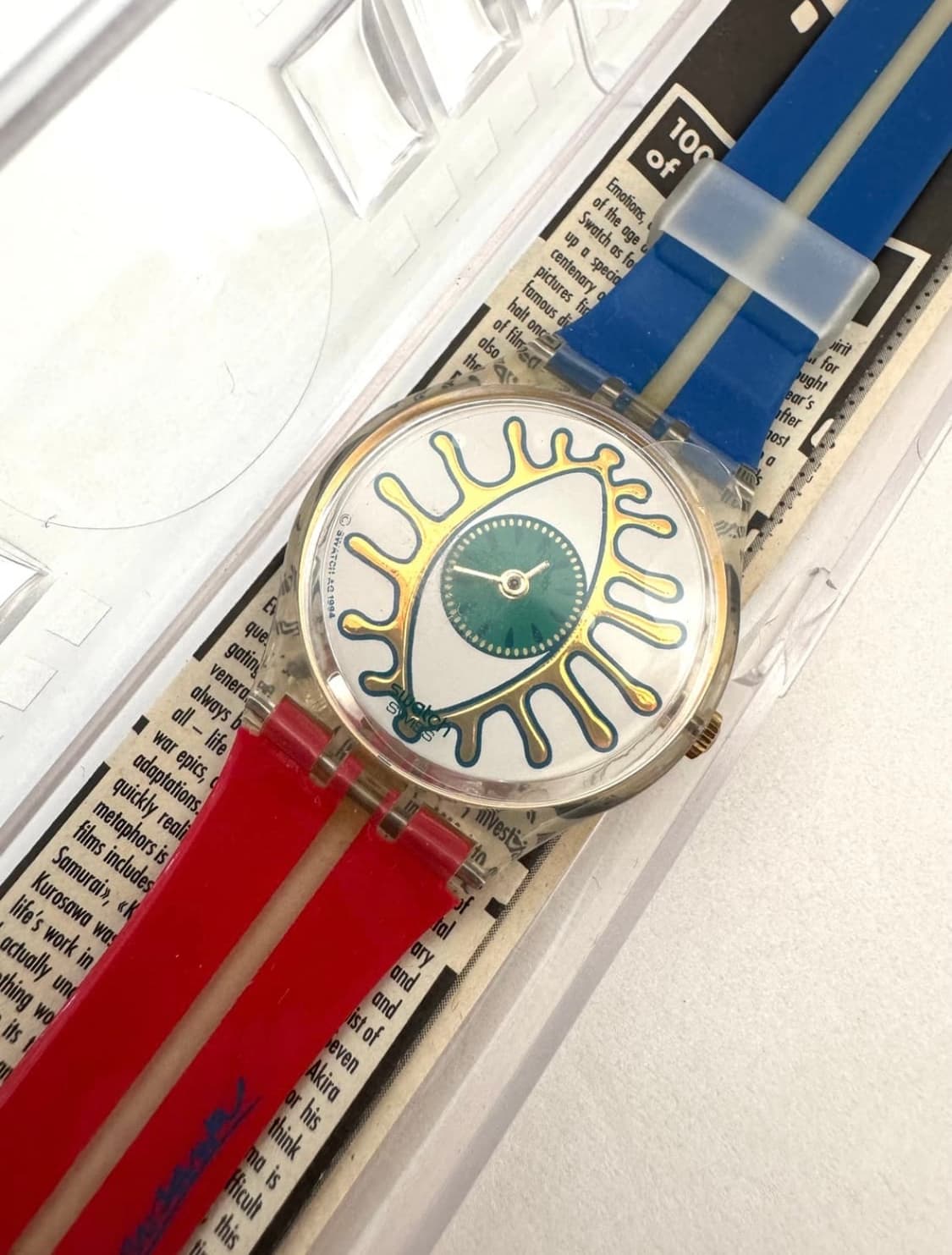 95년판)빈티지 스와치 영화 100주년 기념 구로사와 아키라 시계 상품이미지2