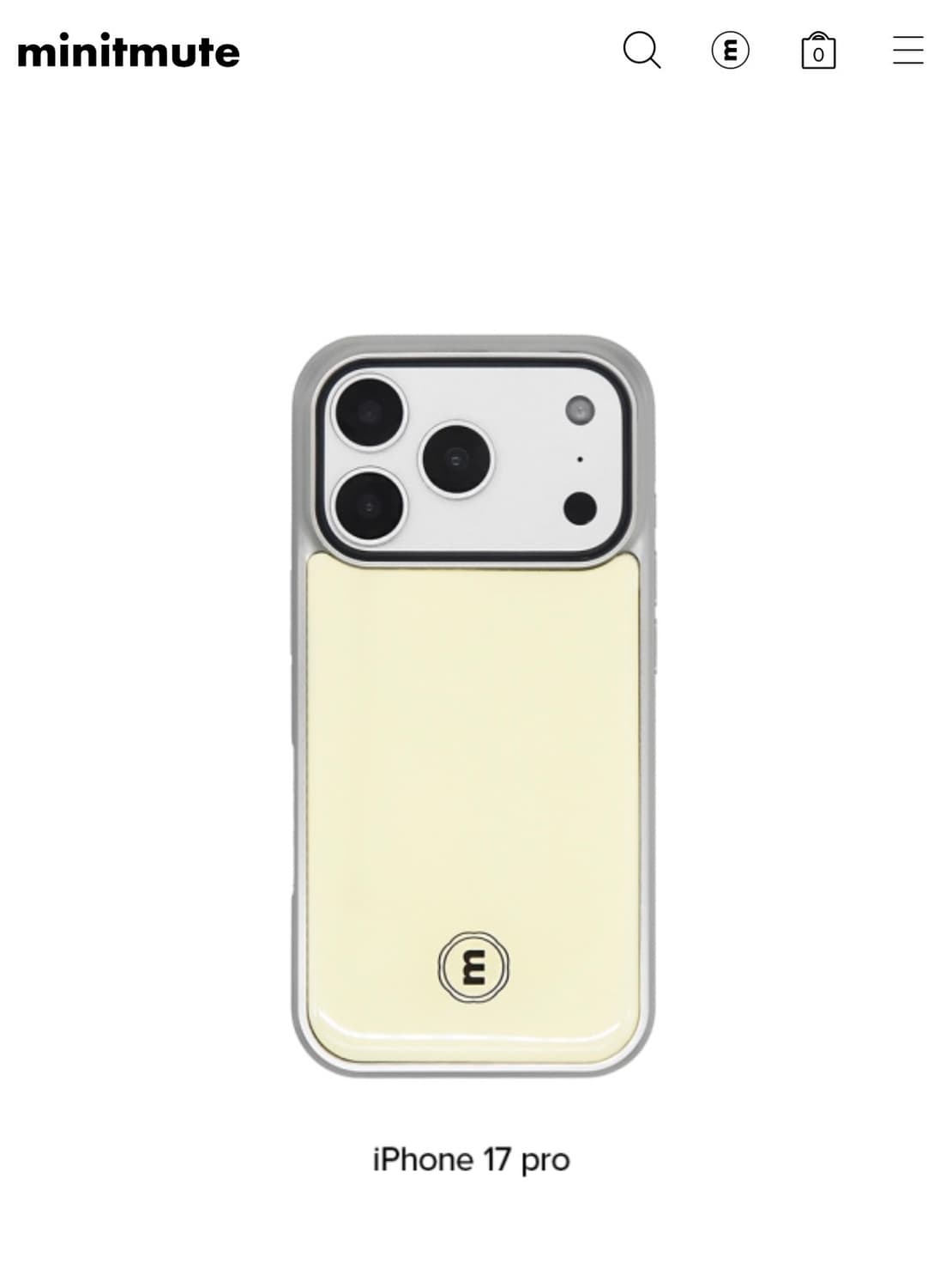 미닛뮤트 실버 에폭시 아이폰 17프로 케이스 (버터) 상품이미지1