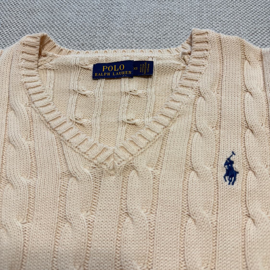 폴로 랄프로렌 브이넥 케이블 니트 상품이미지2