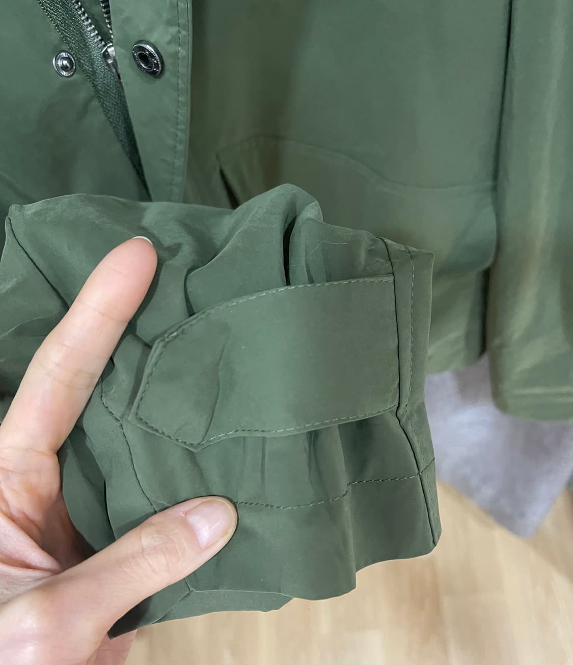 웬즈데이오아시스 M-65 나일론 숏 야상 자켓 카키 /M 상품이미지6