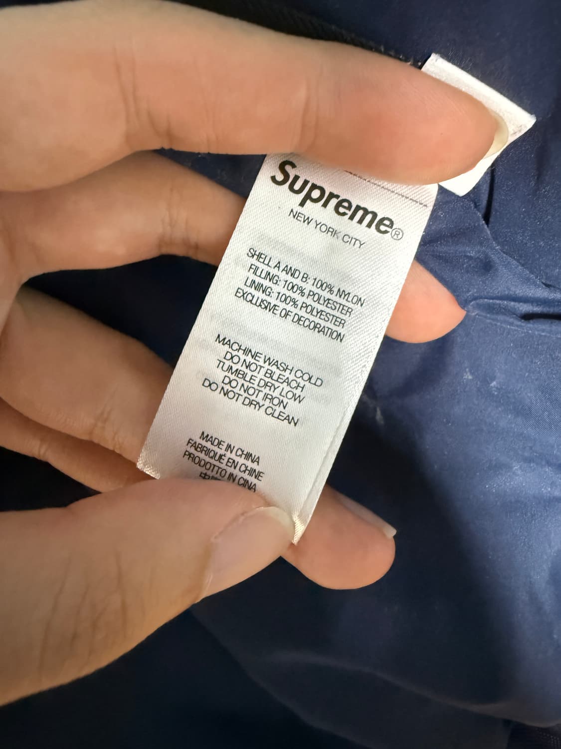 슈프림 스트라이프 푸퍼 패딩 L 상품이미지4