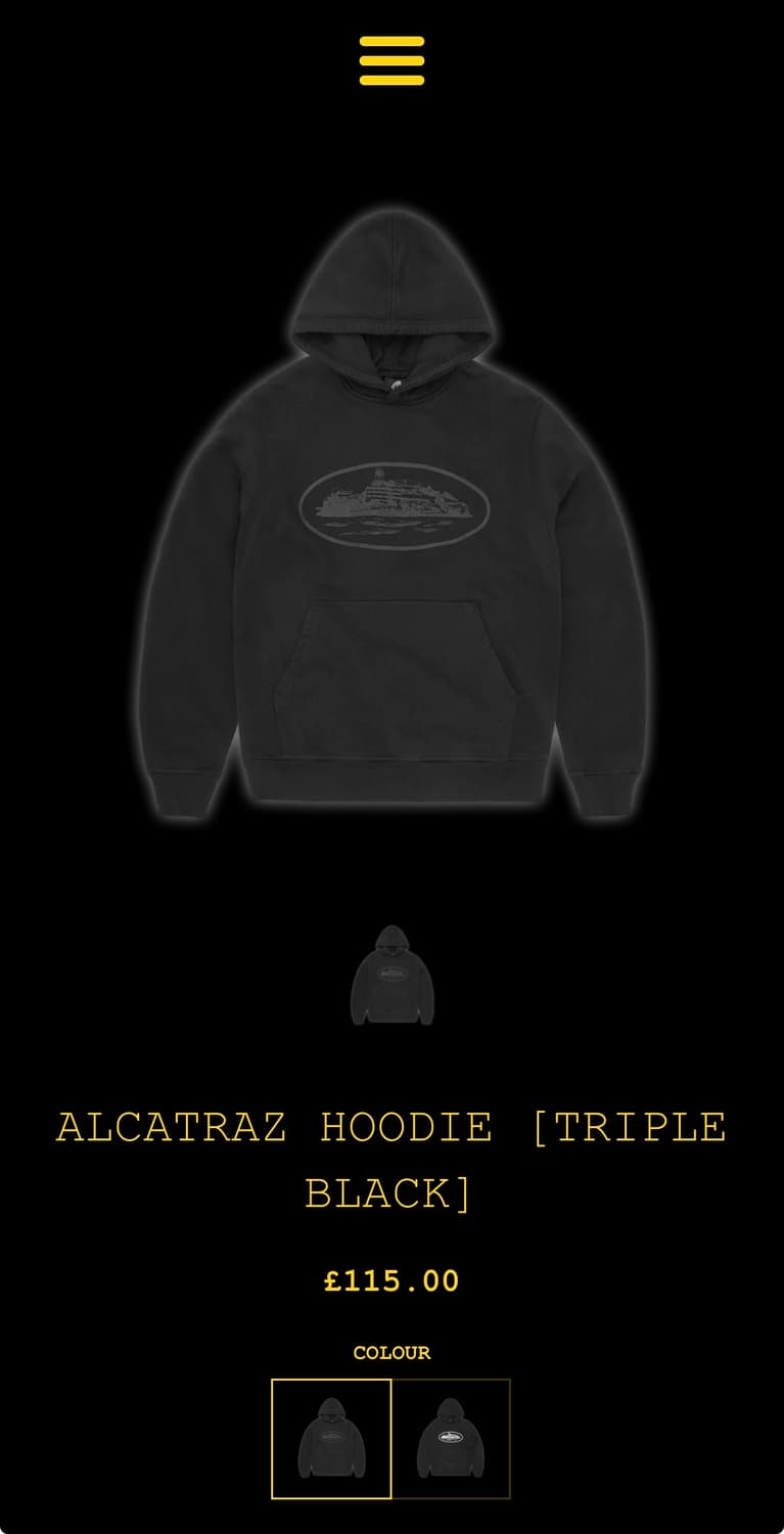 코르테이즈 알카트라즈 후드 트리플블랙 L 상품이미지1