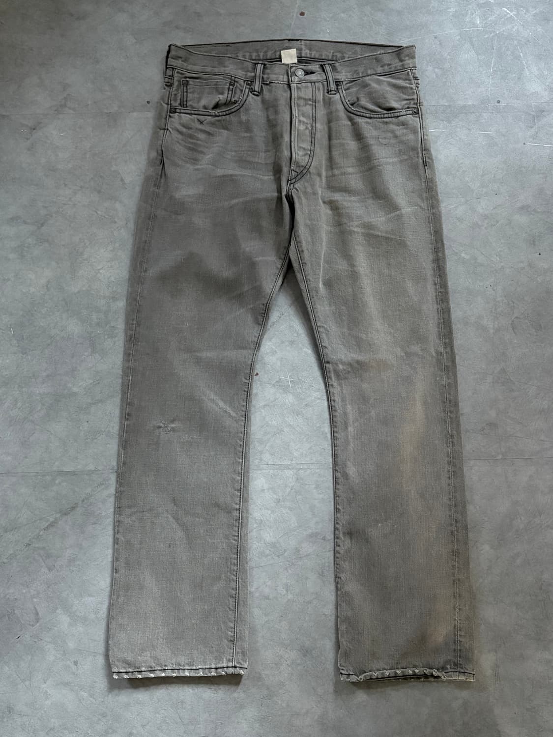 RRL 더블알엘 워싱 데님 그레이 팬츠 상품이미지1