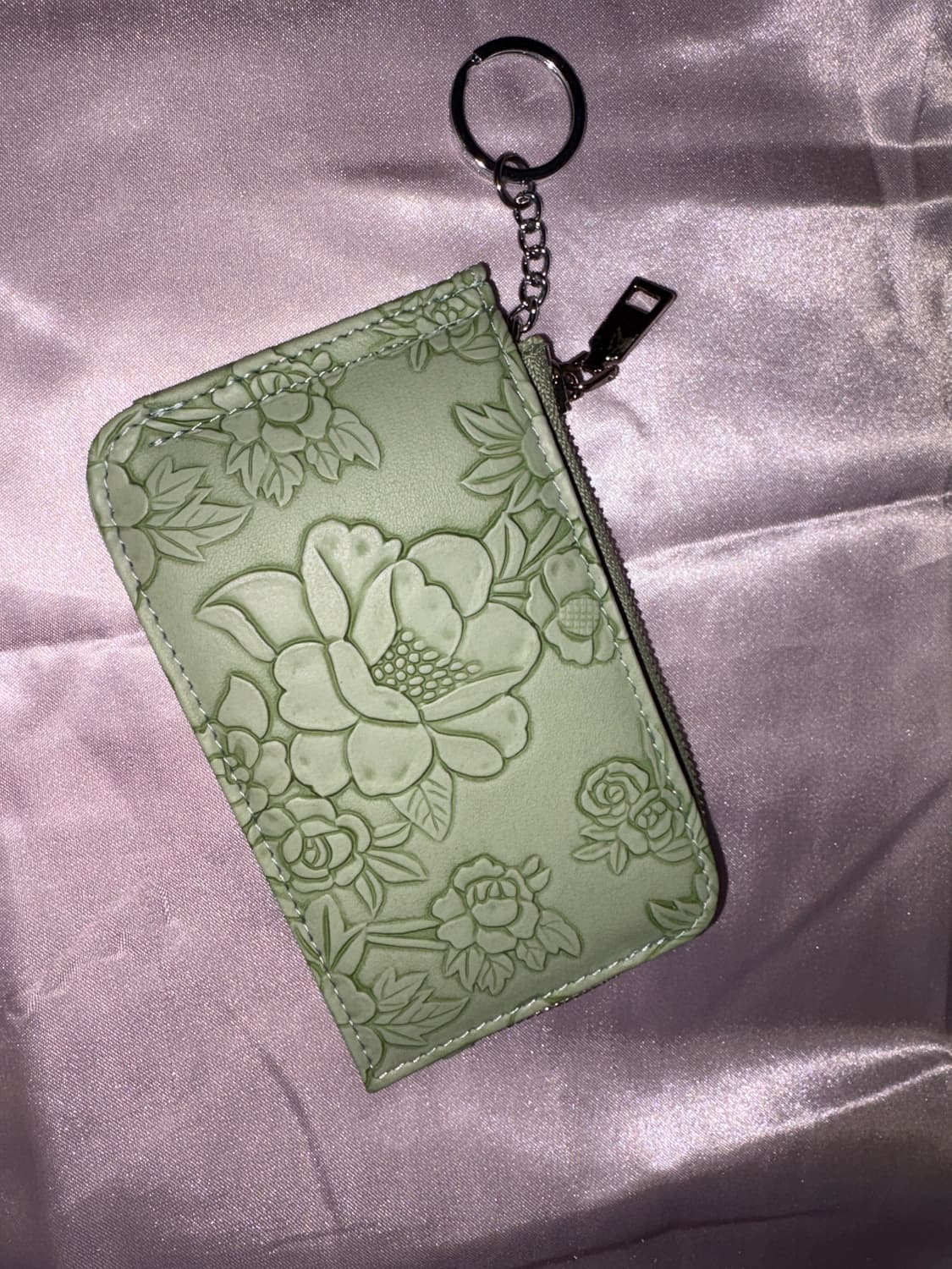 빈티지 플라워 지갑 키링 민트 상품이미지1