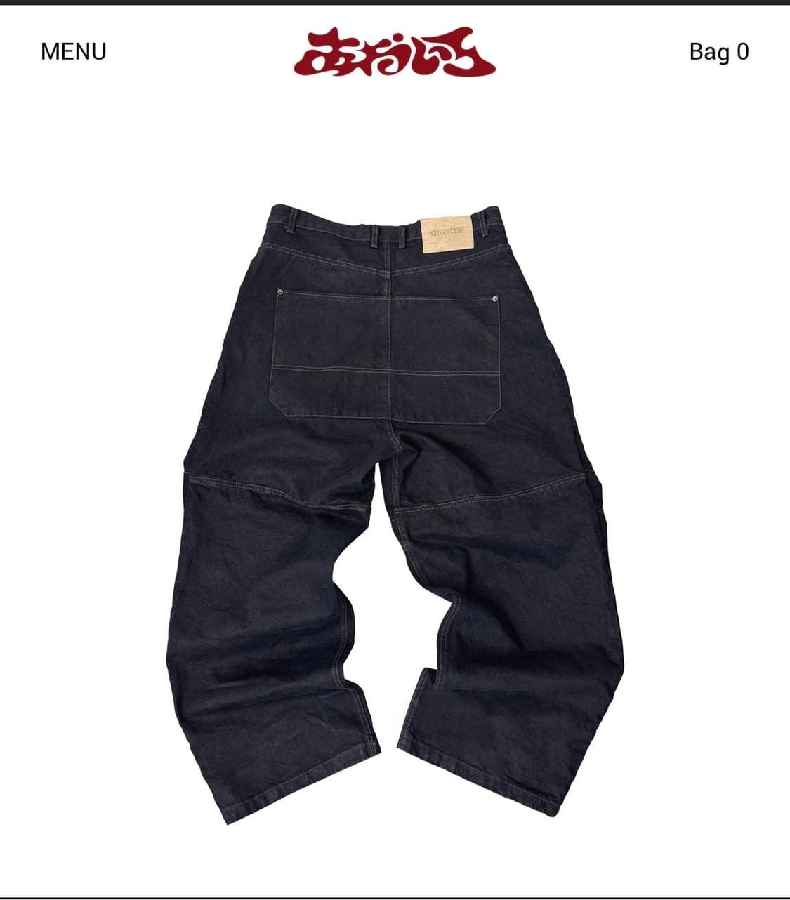 아오이로 오오키 페더 데님팬츠 (다크 인디고) 상품이미지2