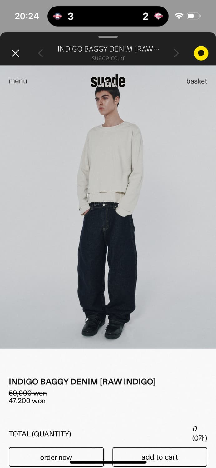  INDIGO BAGGY DENIM [RAW INDIGO] 상품이미지1