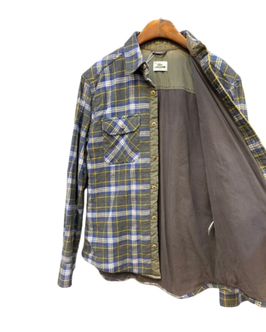 라코스테 아우터형 체크 코튼 셔츠 상품이미지4
