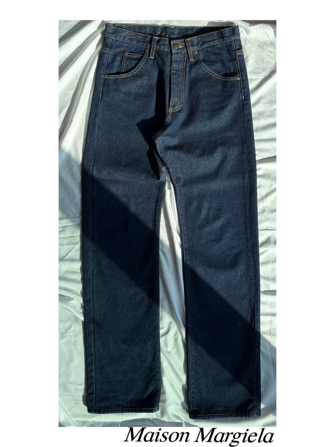 마르지엘라 백스티치 블랭크탭 세미와이드 데님 팬츠 아티저널 청바지 상품이미지2