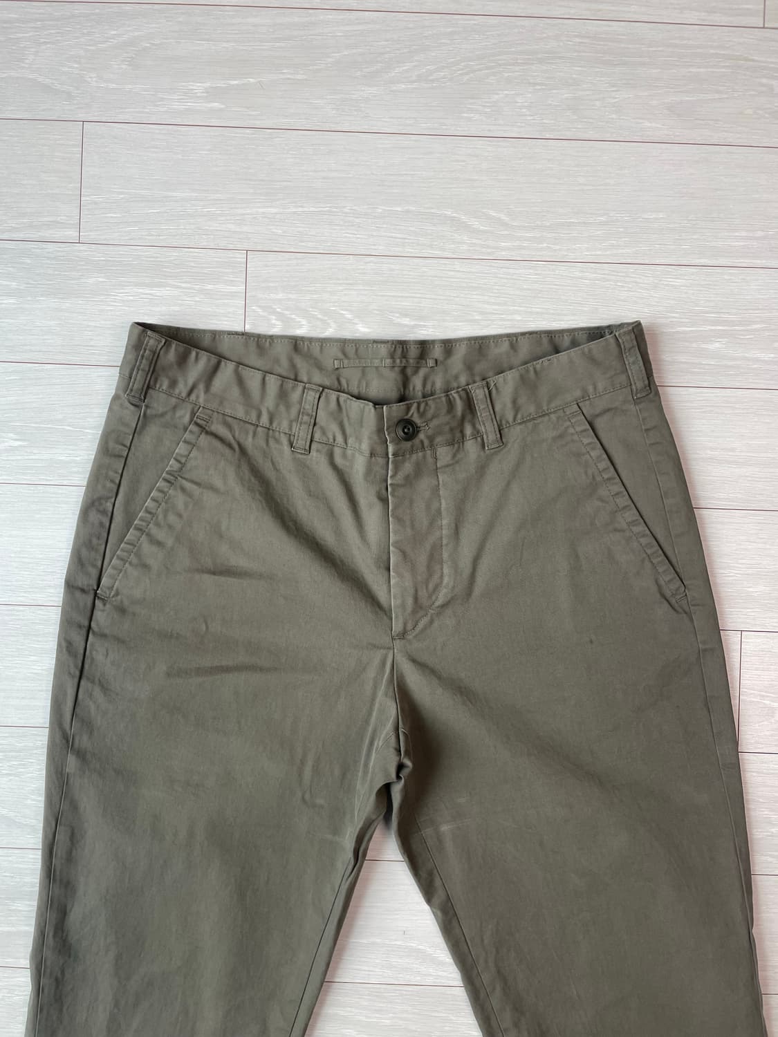 마시모두띠 슬림핏 코튼 슬랙스 (카키) 상품이미지2