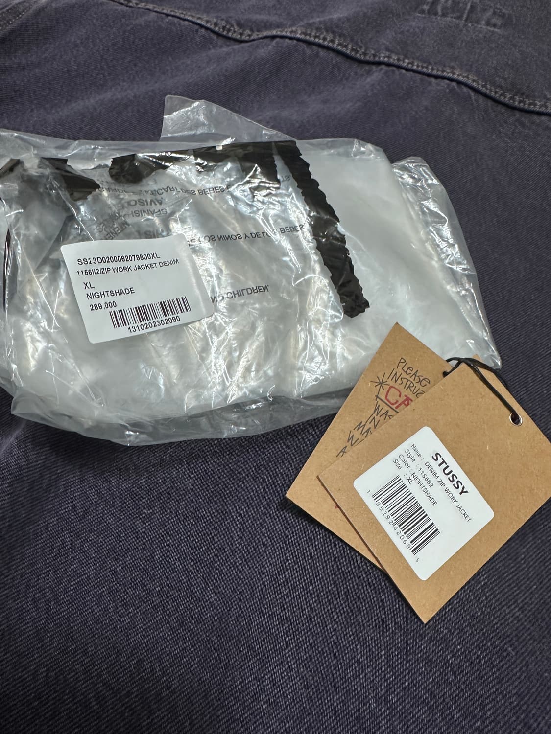 [XL]스투시 데님 워크 자켓 Denim Zip Work Jacket 상품이미지6