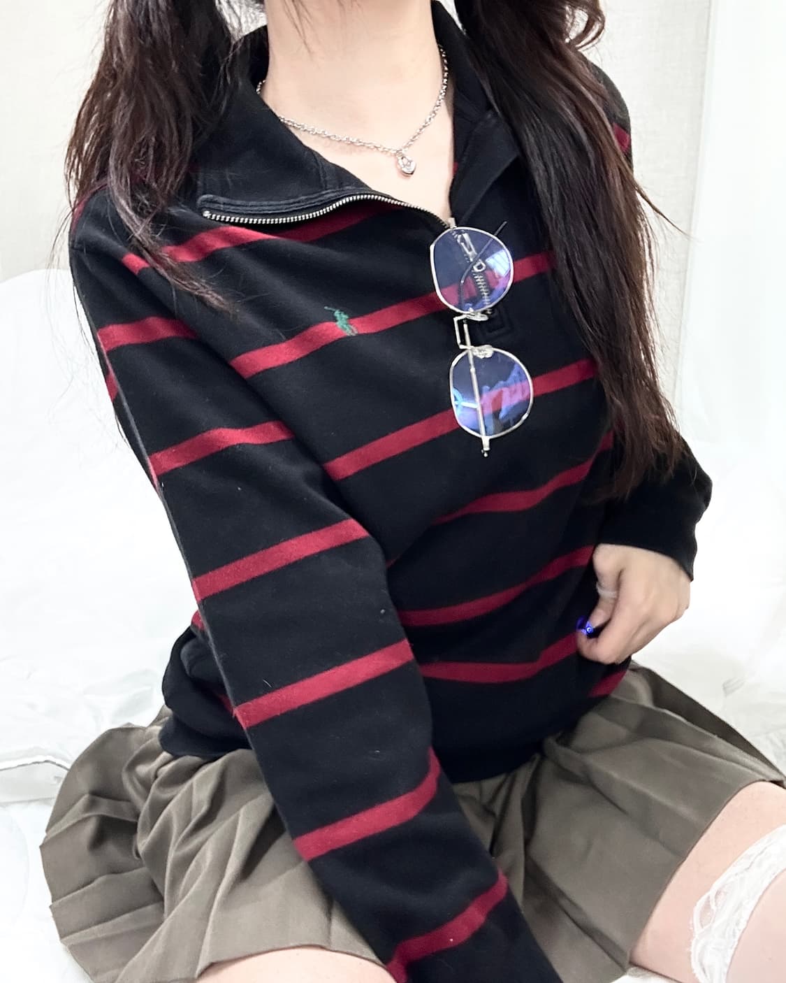 폴로 신형 그린포니 단가라 코튼 반집업 상품이미지5