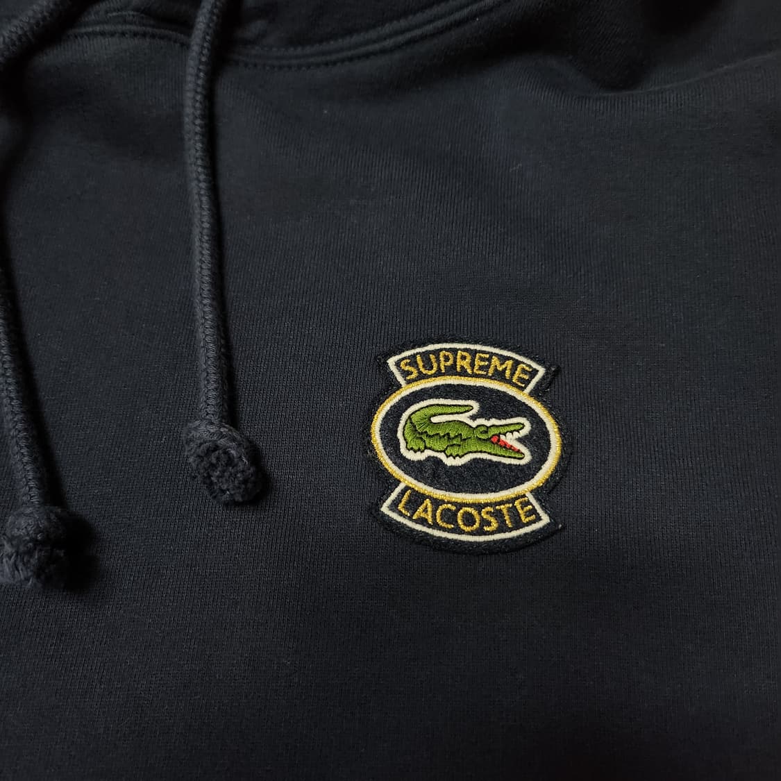 슈프림 x 라코스테 후드 네이비 M 상품이미지3
