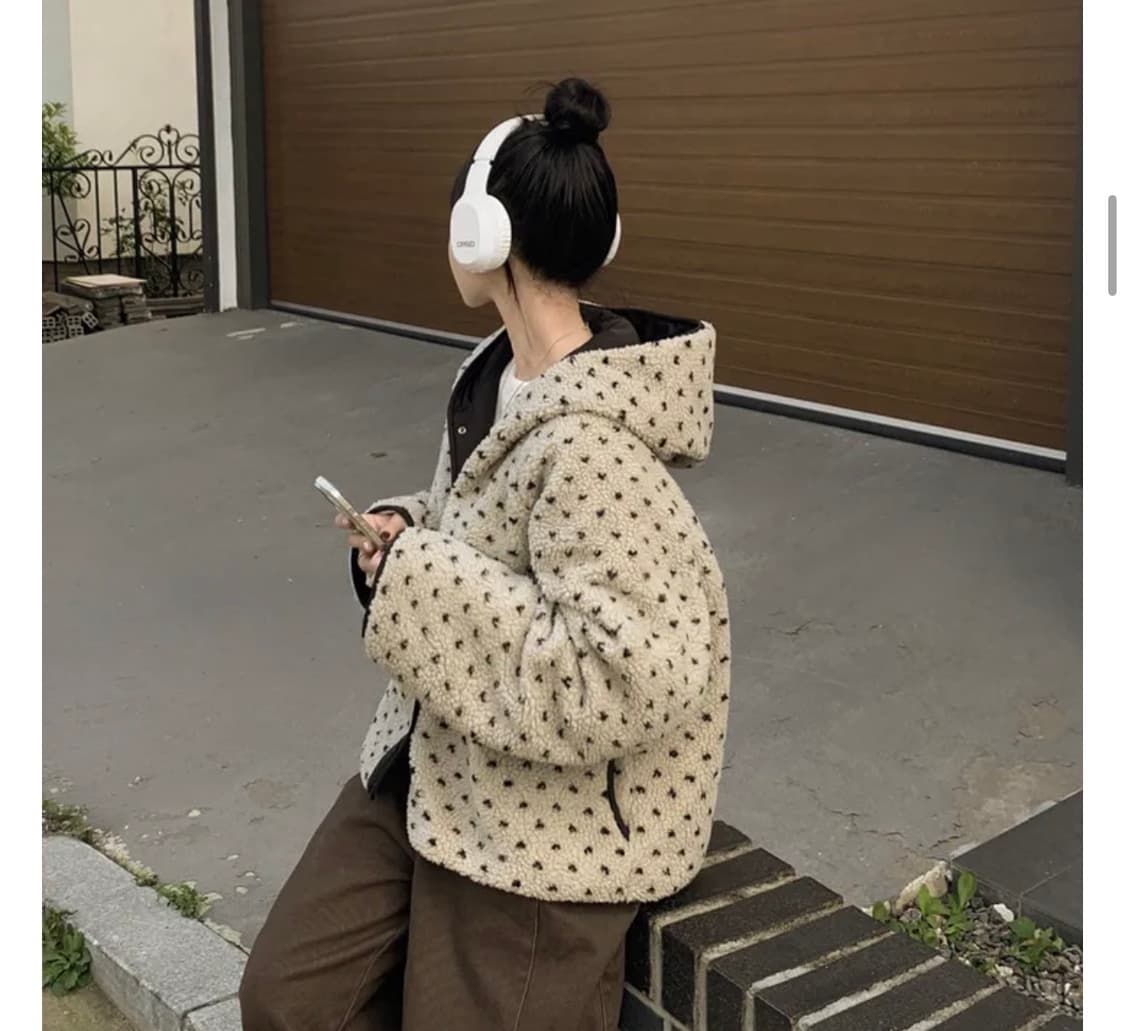 도트 리버시블 패딩 상품이미지2