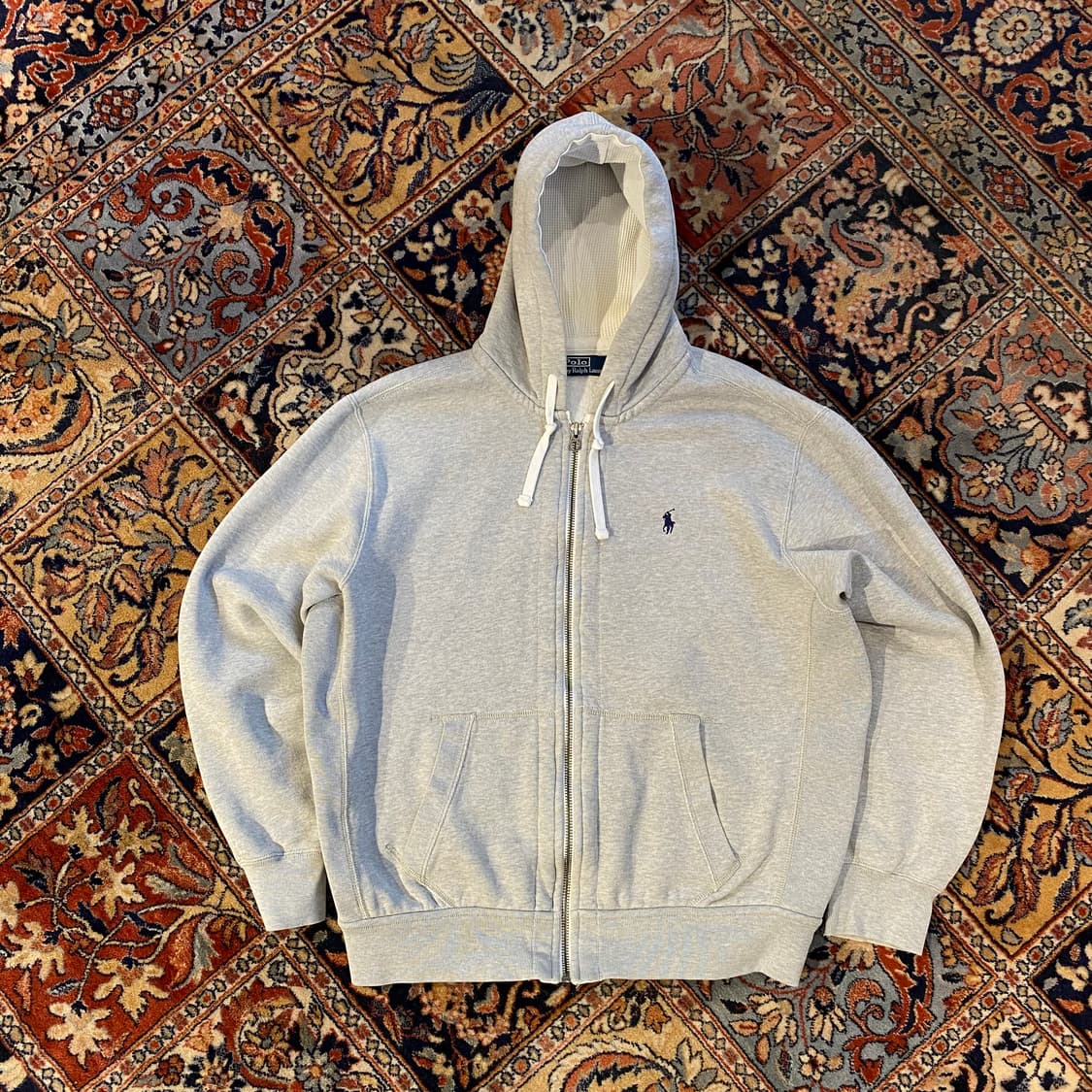 🌊Polo thermal hoodie grey-navypony XL 상품이미지1