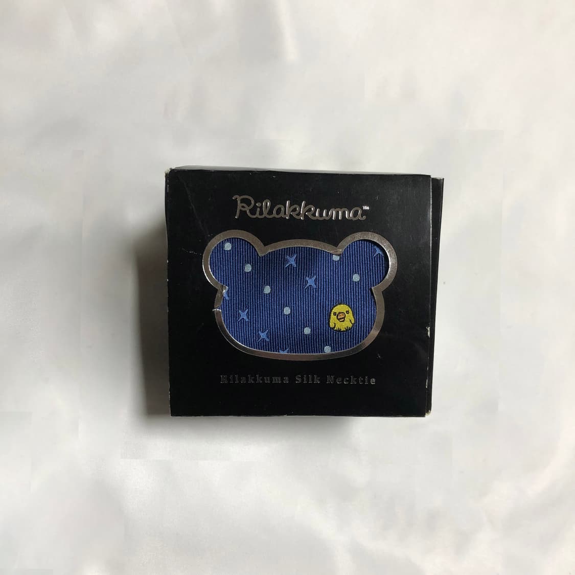 키이로이토리 실크 넥타이 네이비 리락쿠마 상품이미지6