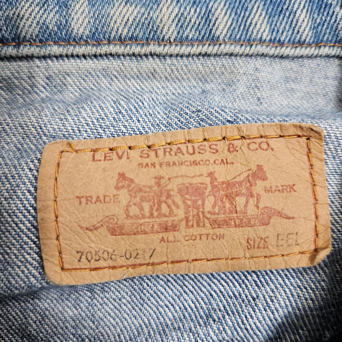 90s 리바이스 데님 자켓 70506-0217 상품이미지4