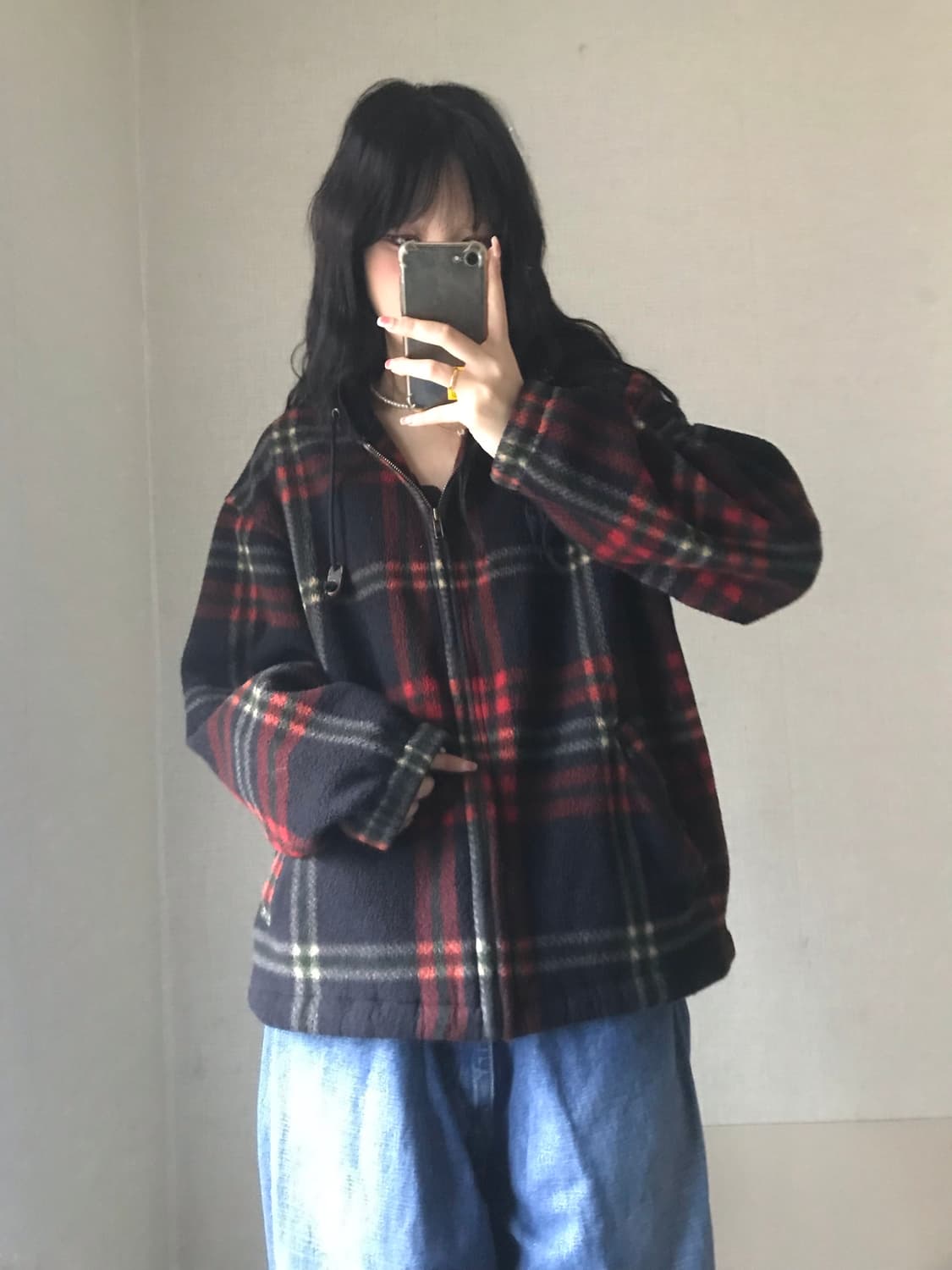 폴로 USA 체크 후리스 집업 상품이미지4