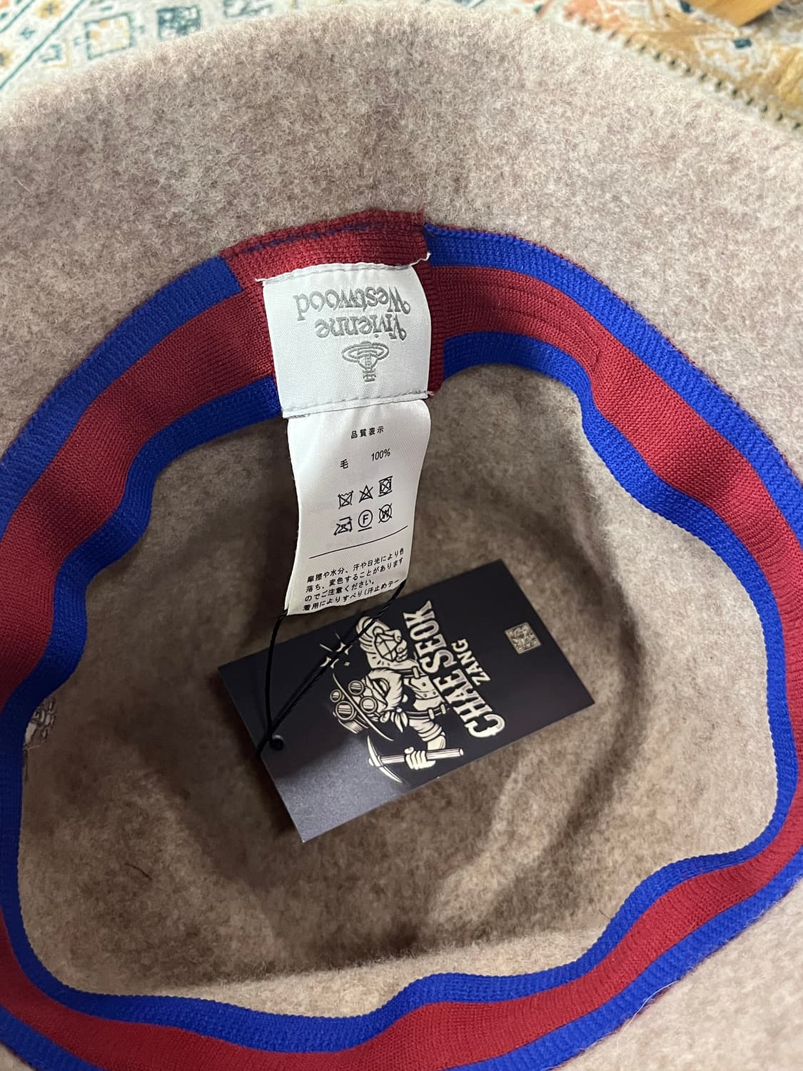 비비안웨스트우드 울 버킷햇 베이지 S-M #csz2177  상품이미지3