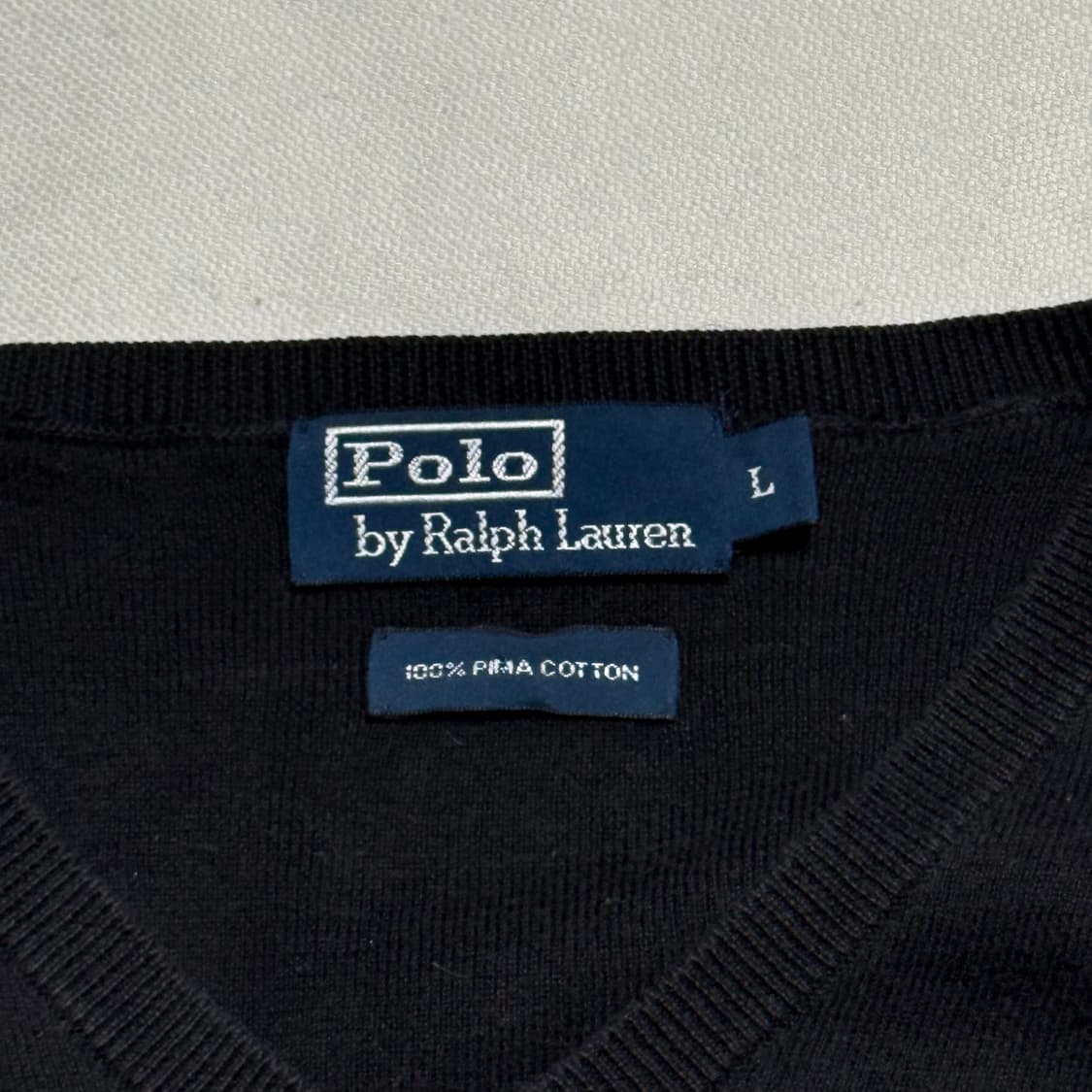L 폴로랄프로렌 피마코튼 브이넥 니트 상품이미지4