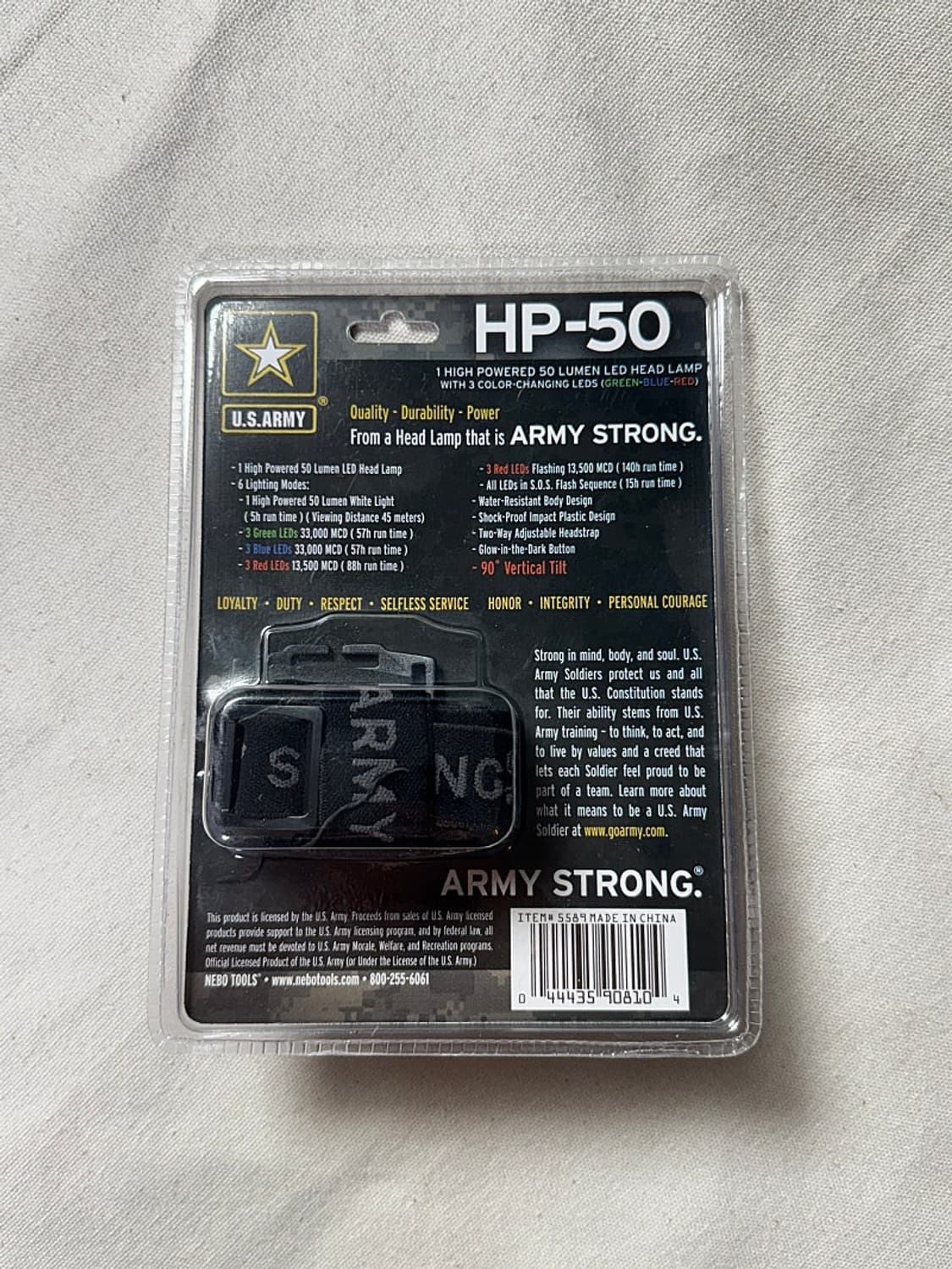 미국 육군 Strong HP-50루멘 LED 캡 라이트 상품이미지2