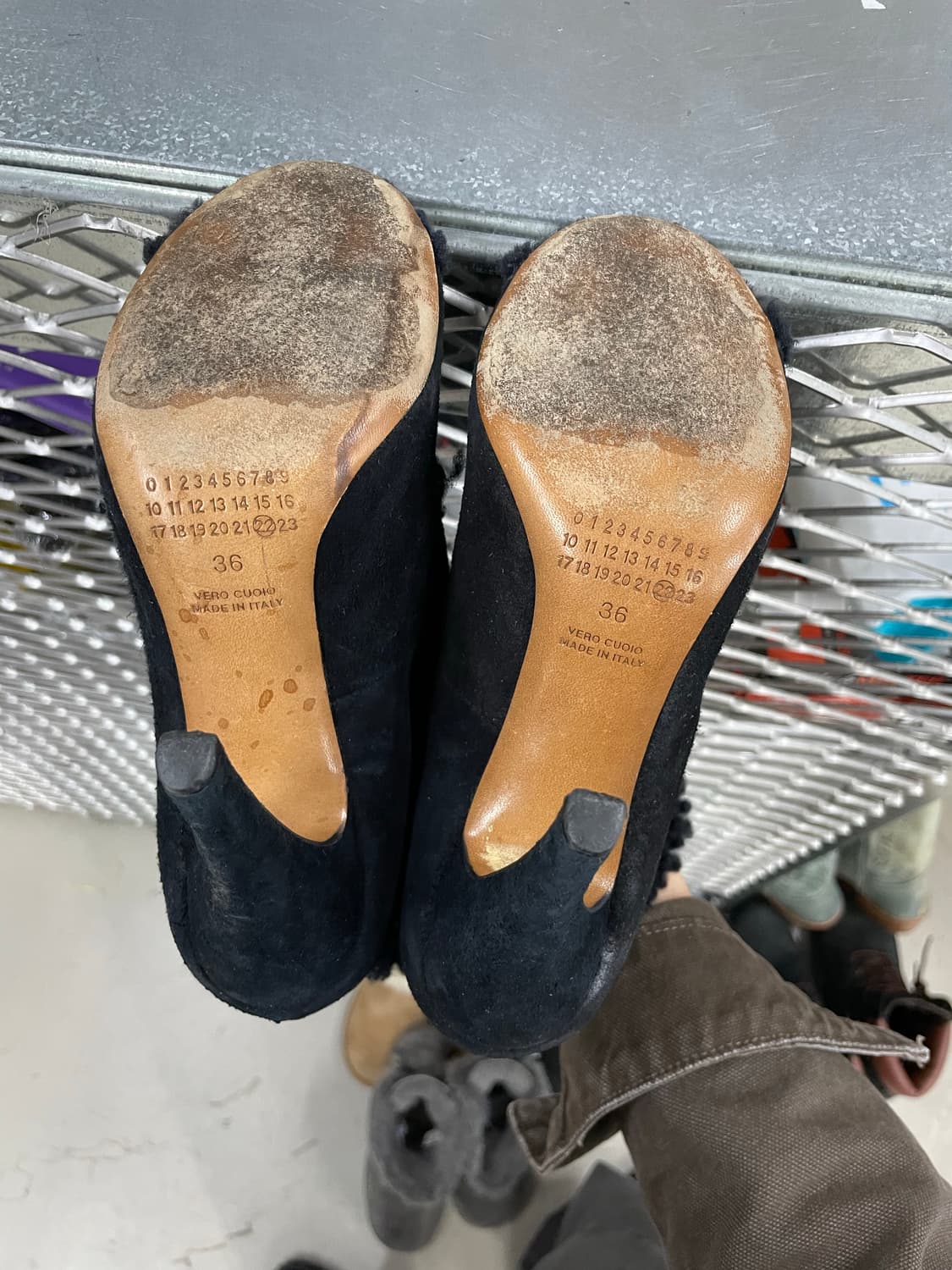 메종 마르지엘라 블랙 쉐어링 앵클 부츠 36 (gr-4713) 상품이미지6