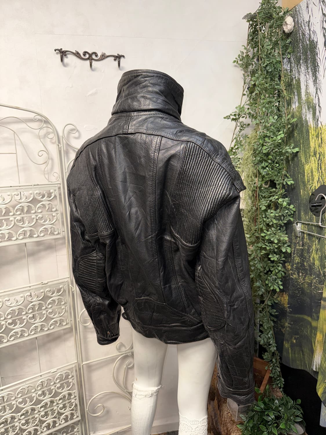 Bikers leather high buckle neck bomber 상품이미지7